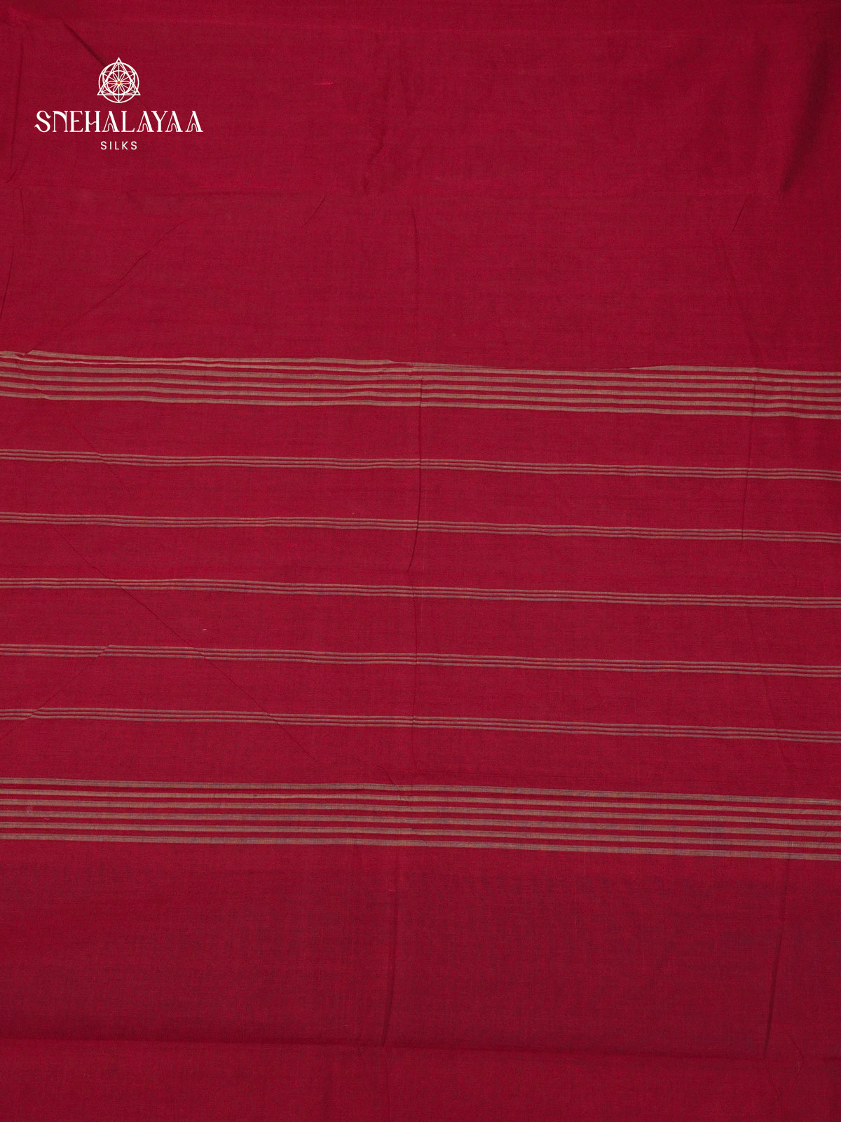 Maroon Kanchi Cotton Saree with Traditional Zari Border