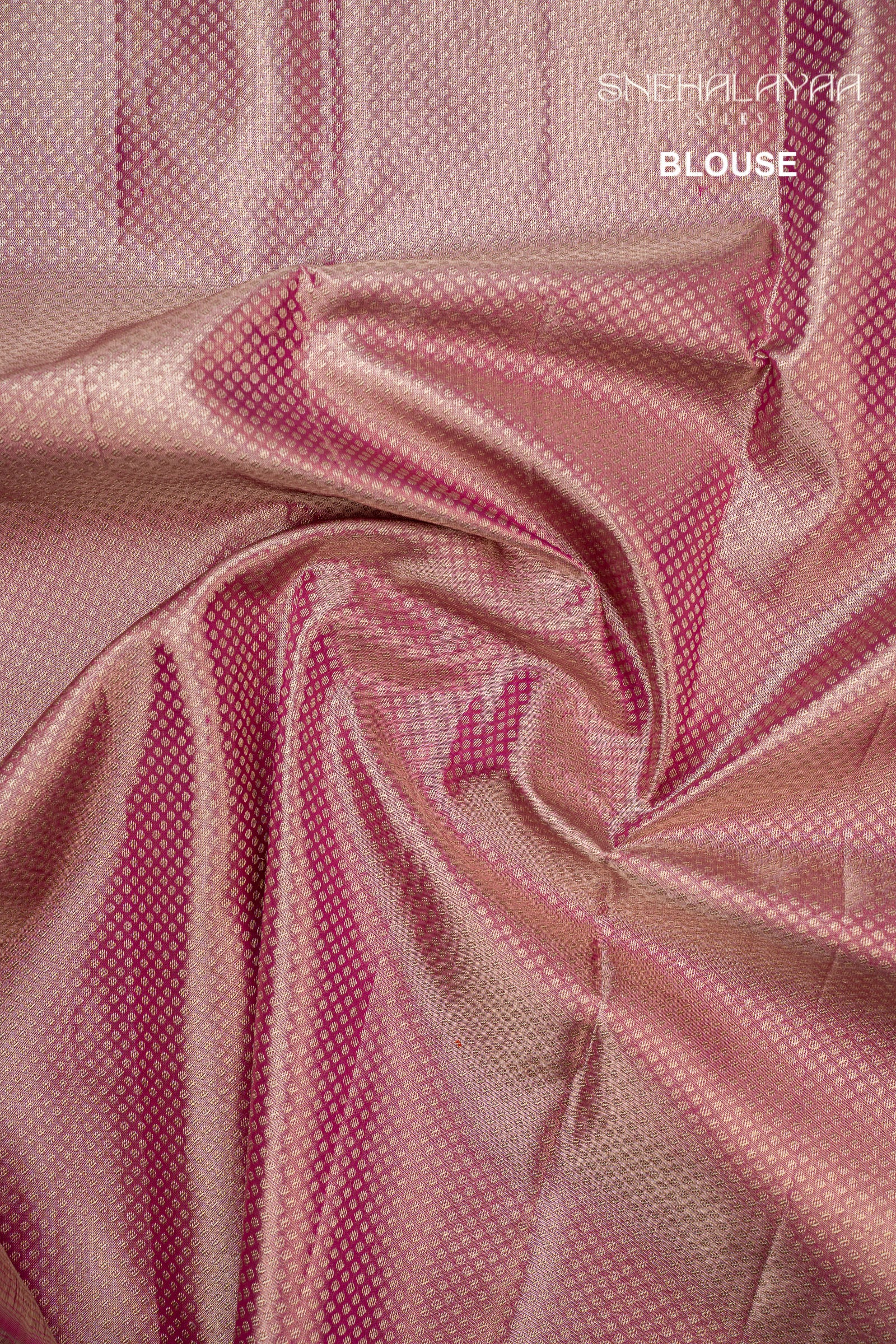 Magenta Pink Kancheevaram Tissue Silk Saree