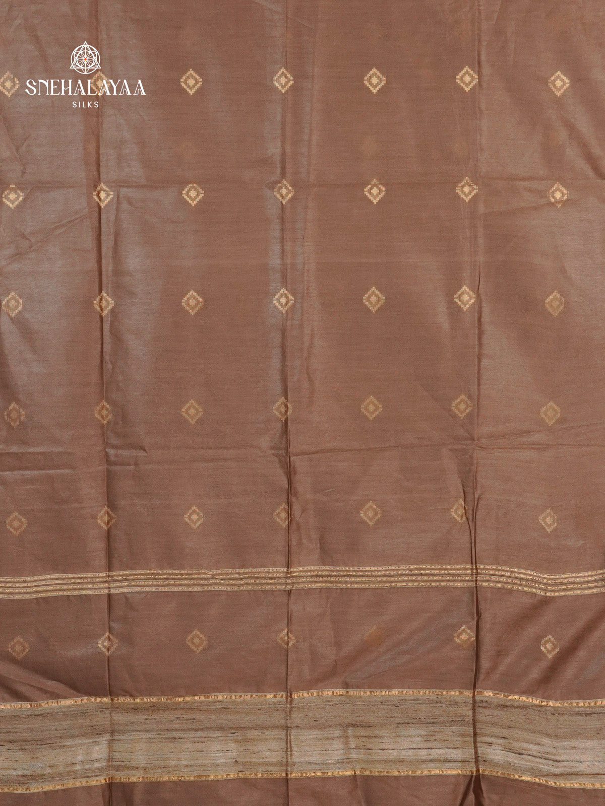 Brown Tussar Saree