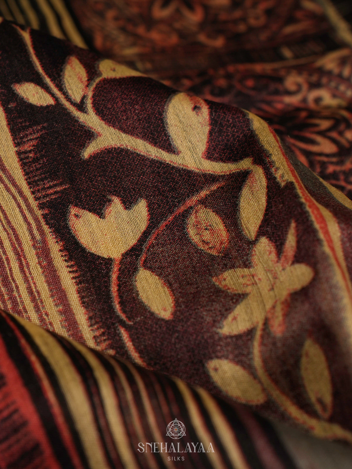 Maroon Chanderi Saree