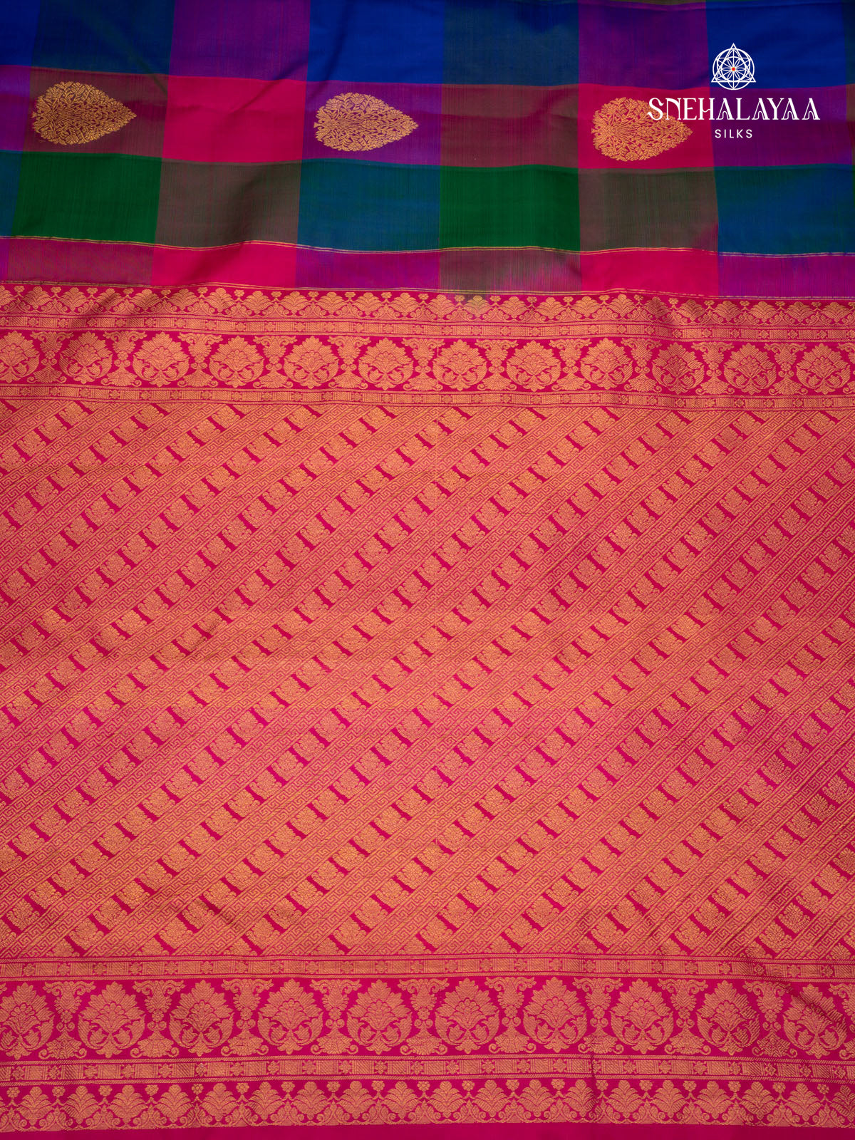 Multi Colour Kanjivaram Silk Saree