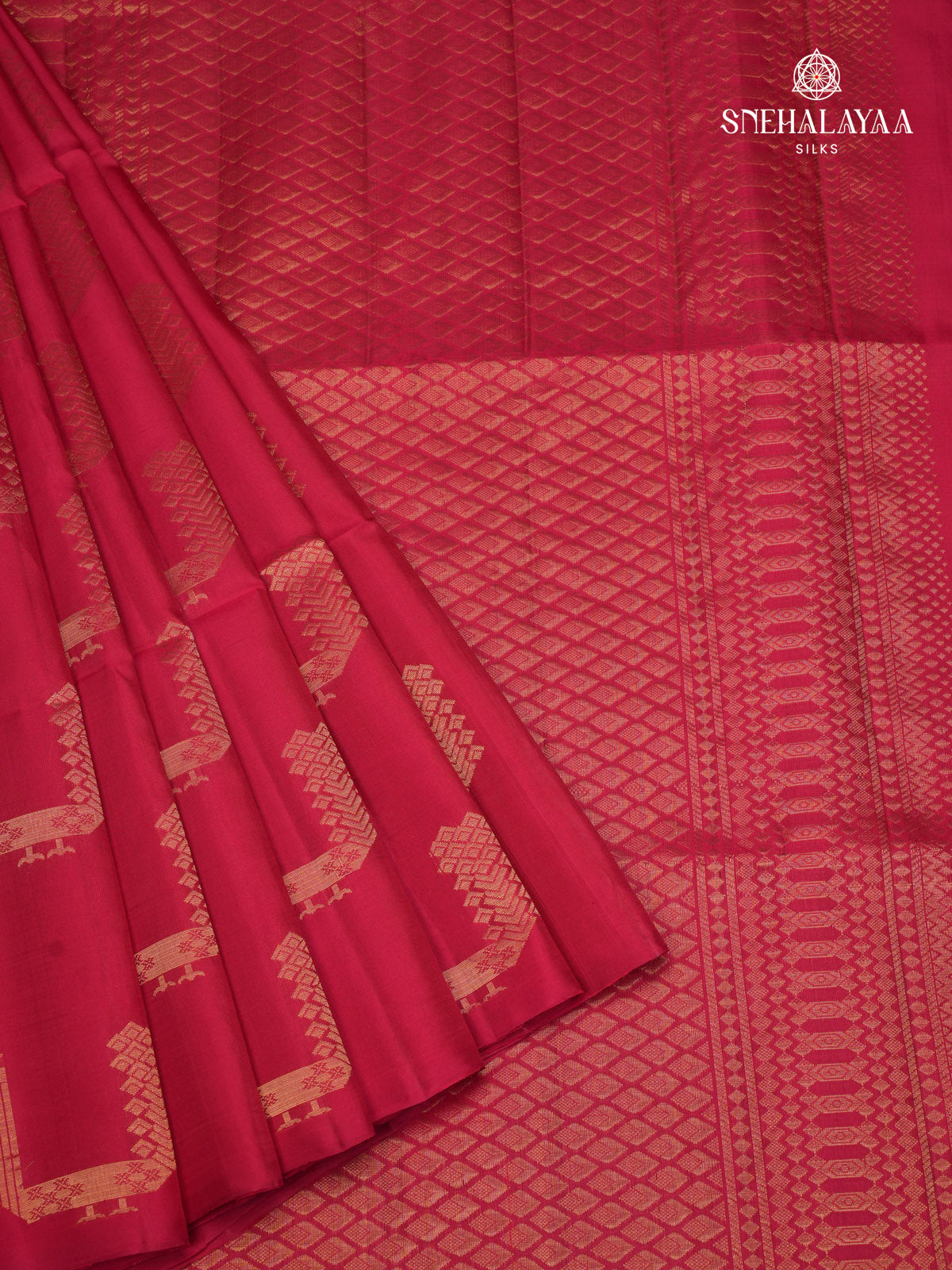 Maroon Kanjivaram Soft Silk Saree