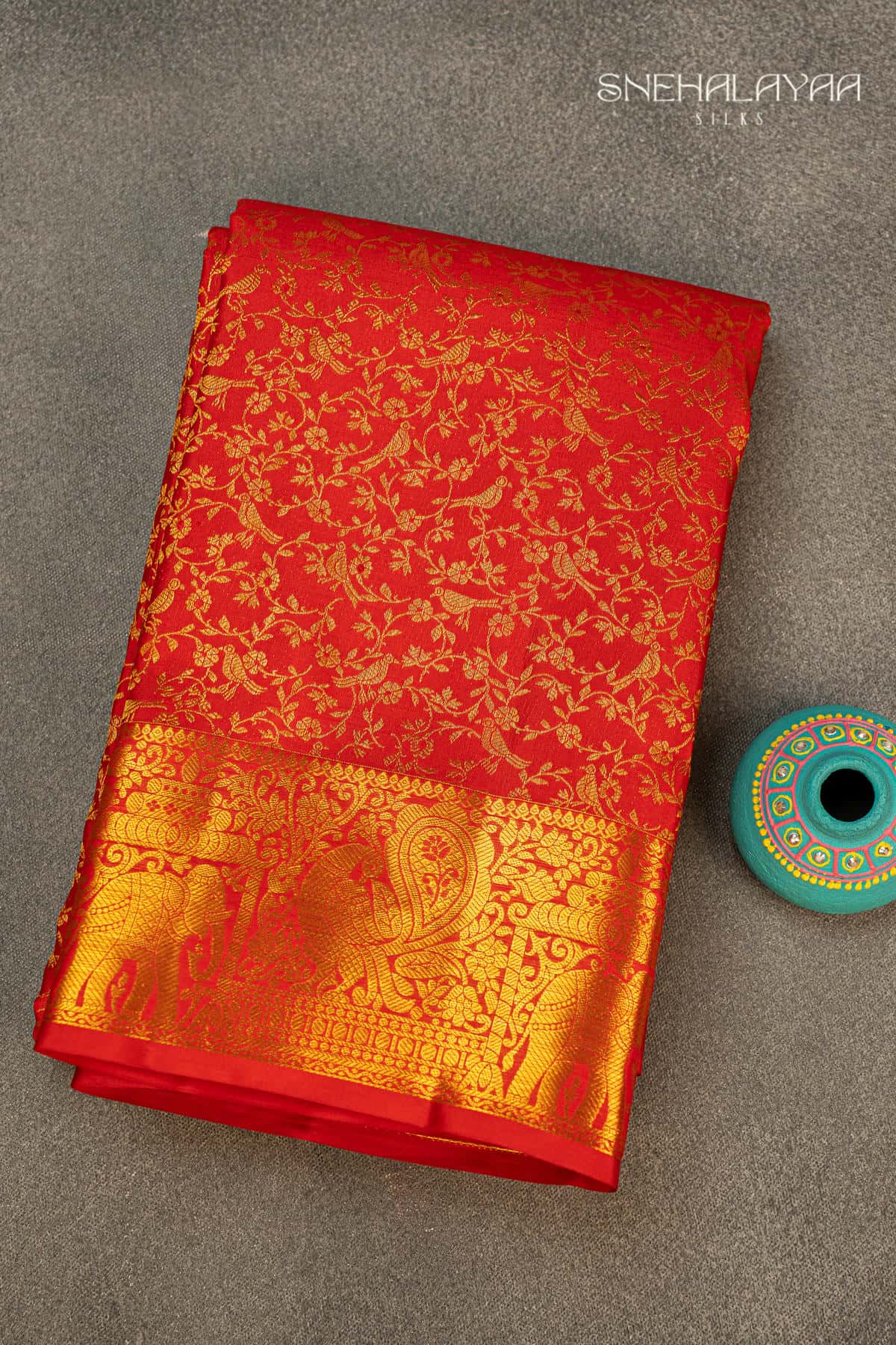 Red Kancheevaram Wedding Silk Saree