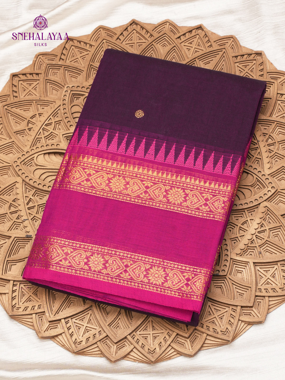 Purple Kanchi Cotton Saree