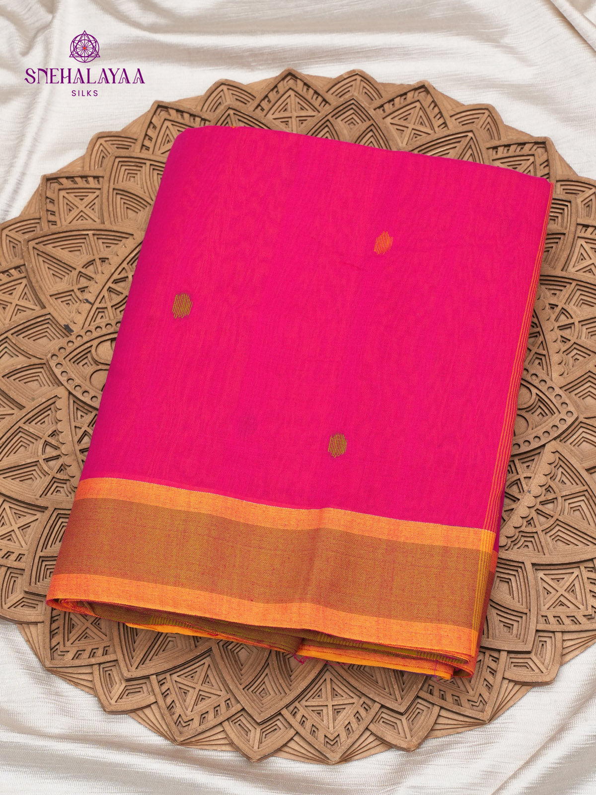 Rani Pink Khadi Cotton Saree