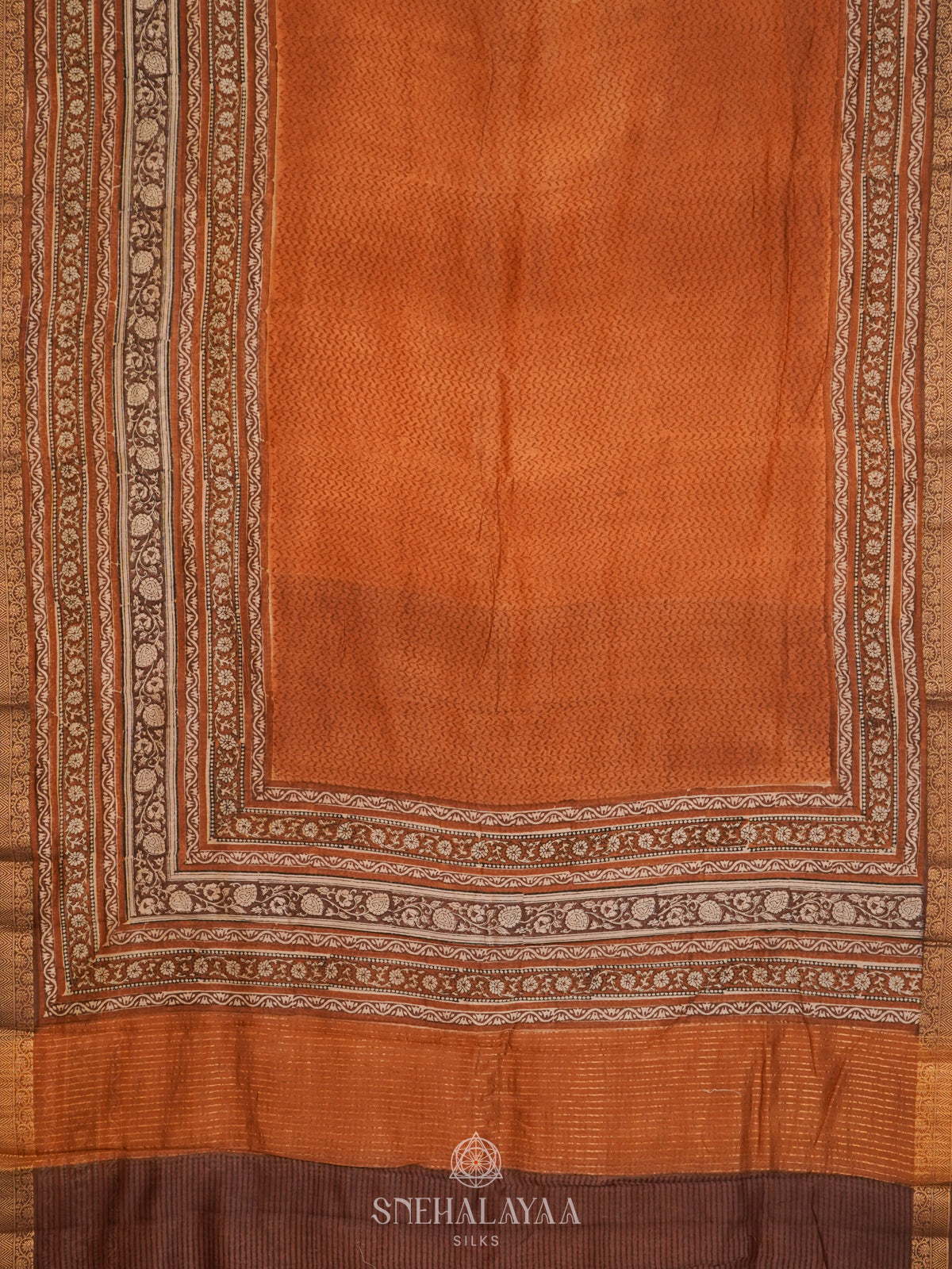 Orange Chanderi Saree
