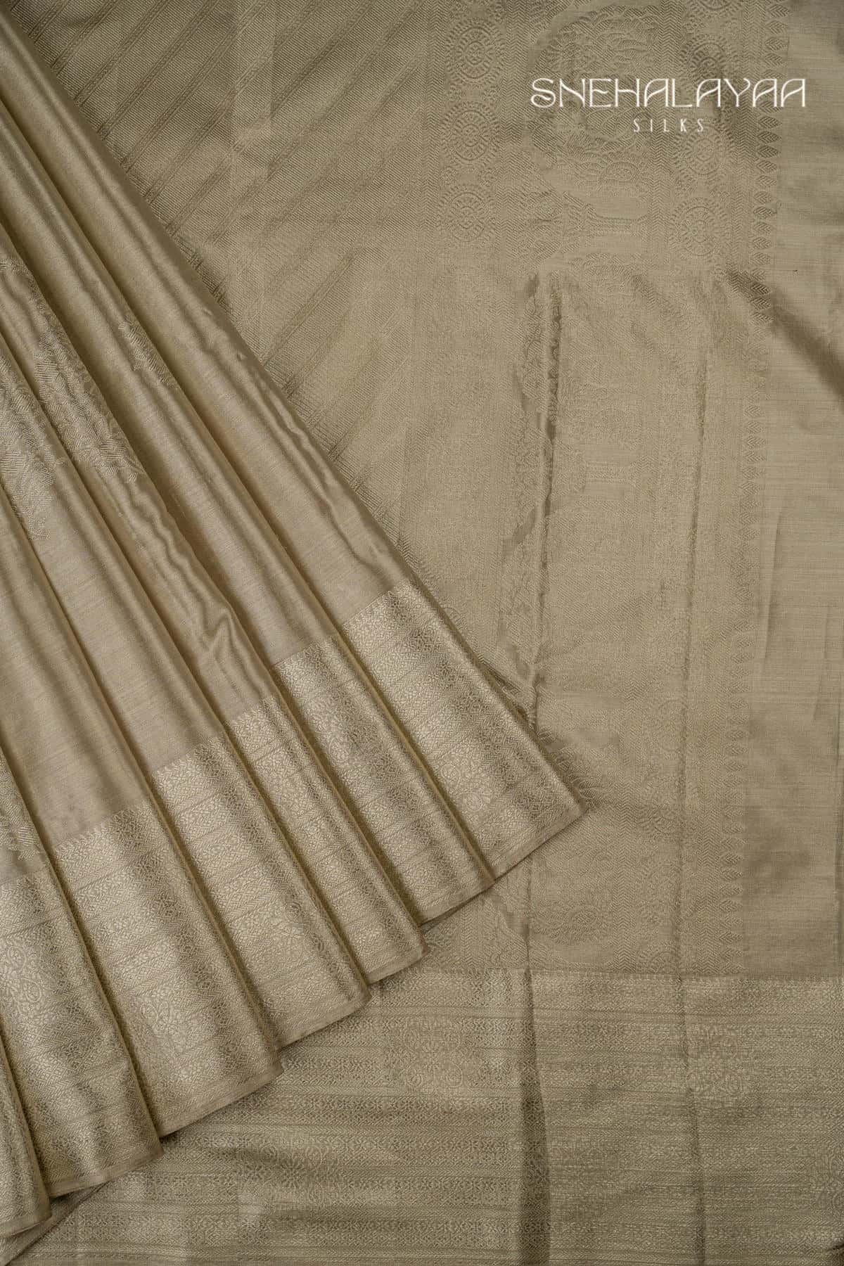 Gold Kancheevaram Tissue Silk Saree