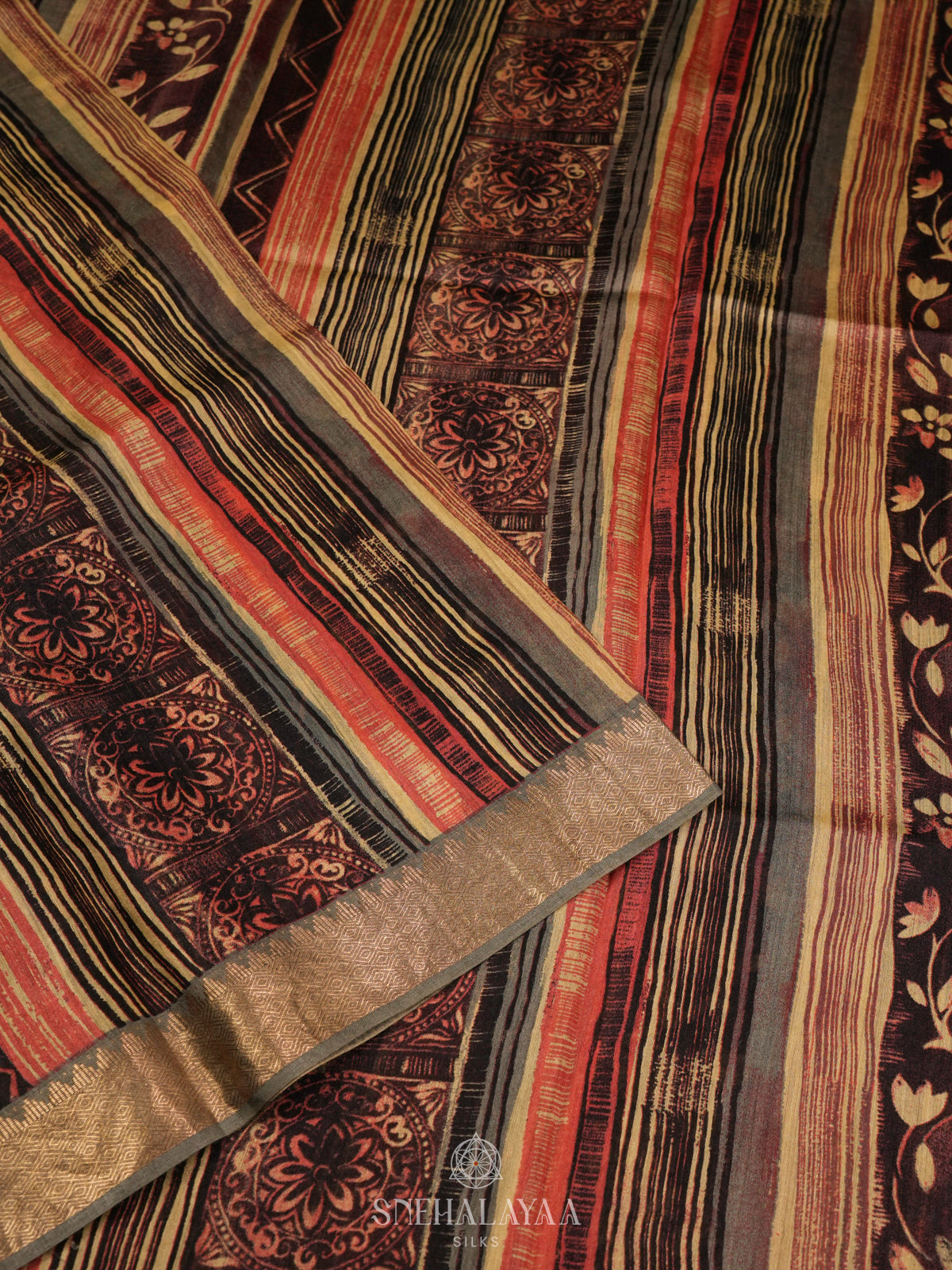 Maroon Chanderi Saree