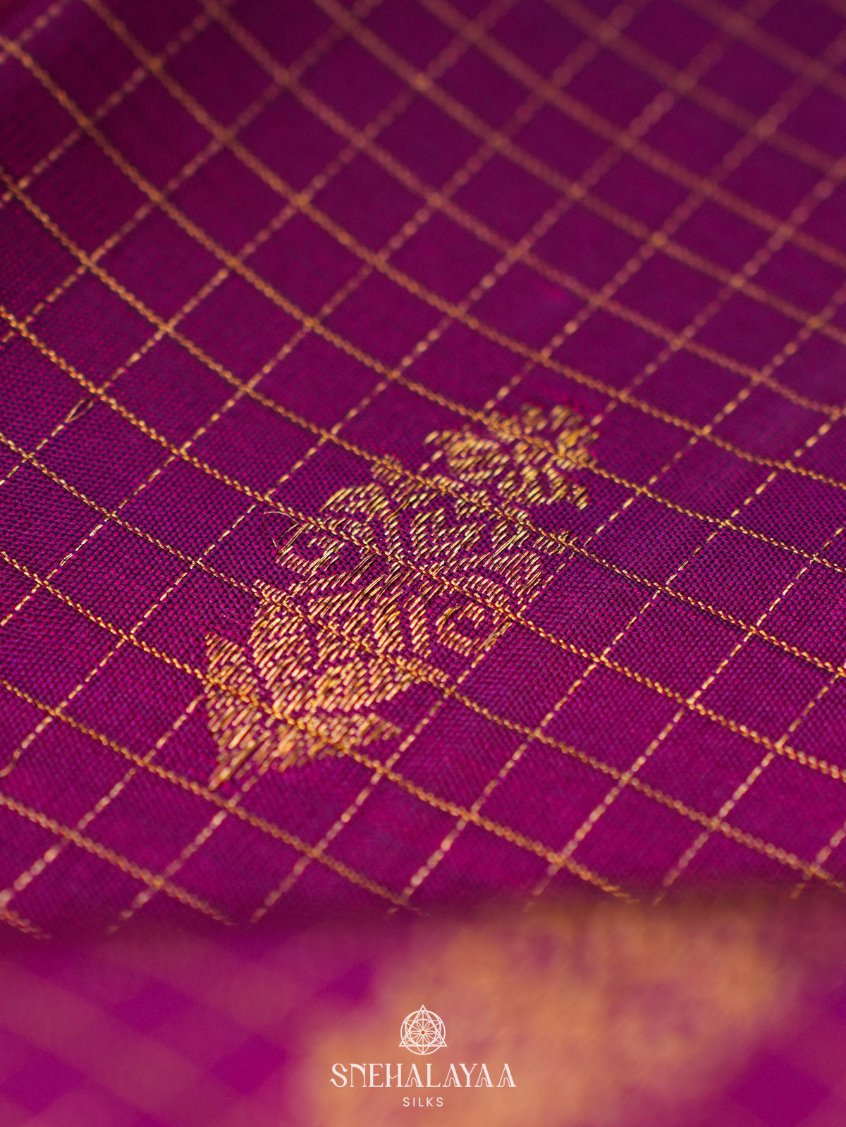 Violet Kanjivaram Silk Saree