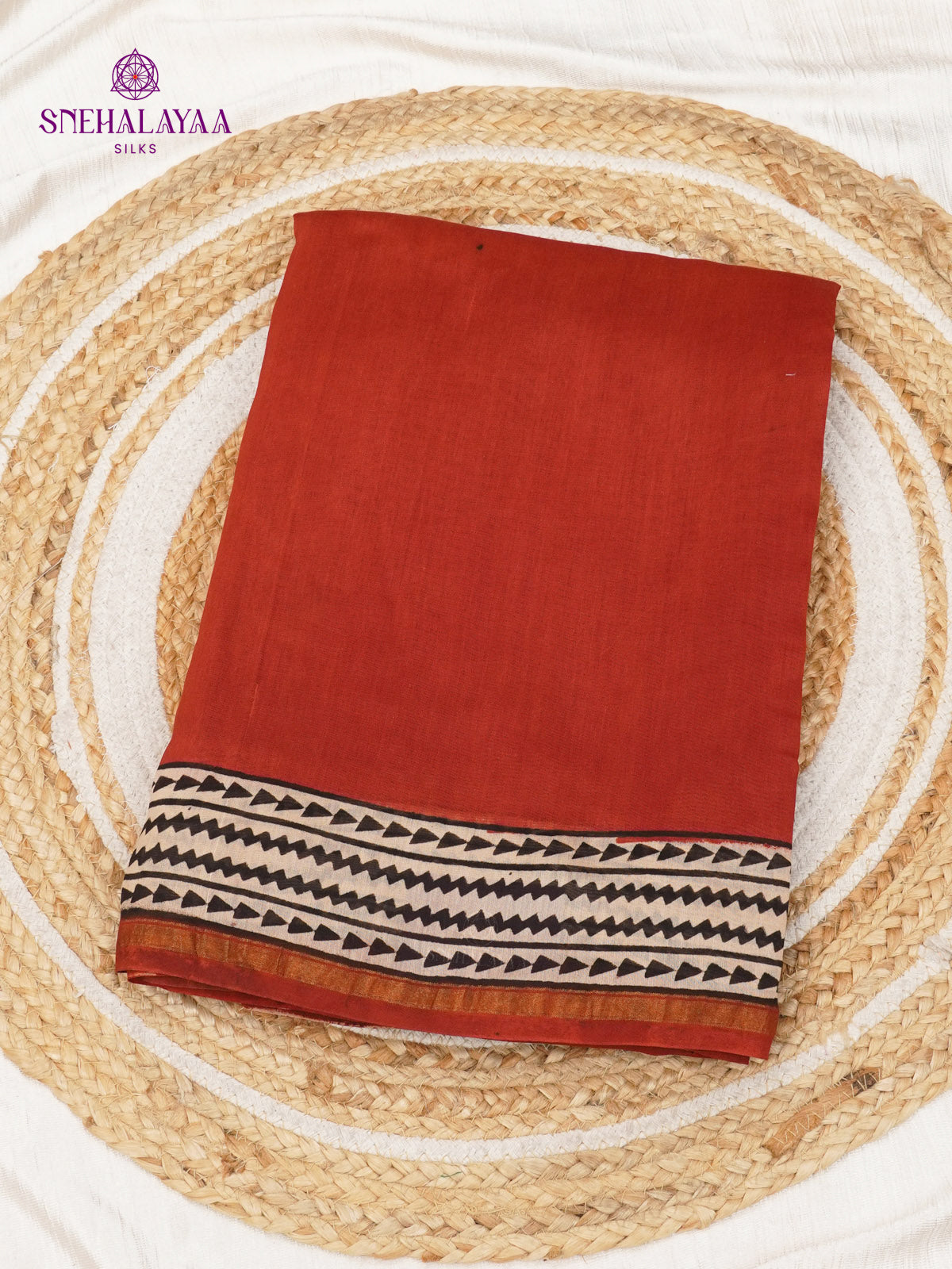 Red Chanderi Saree