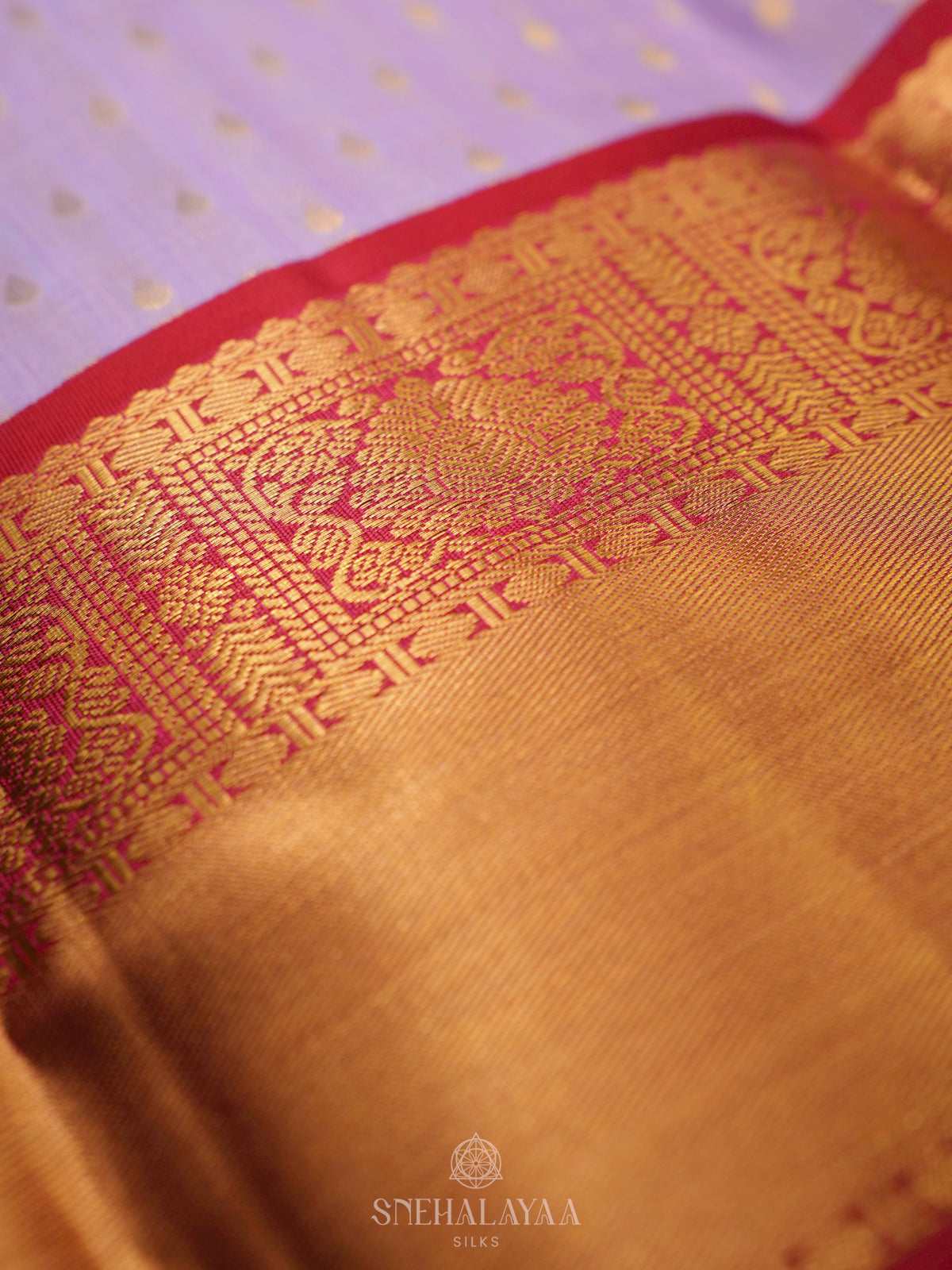 Lavender Kanjivaram Silk Saree