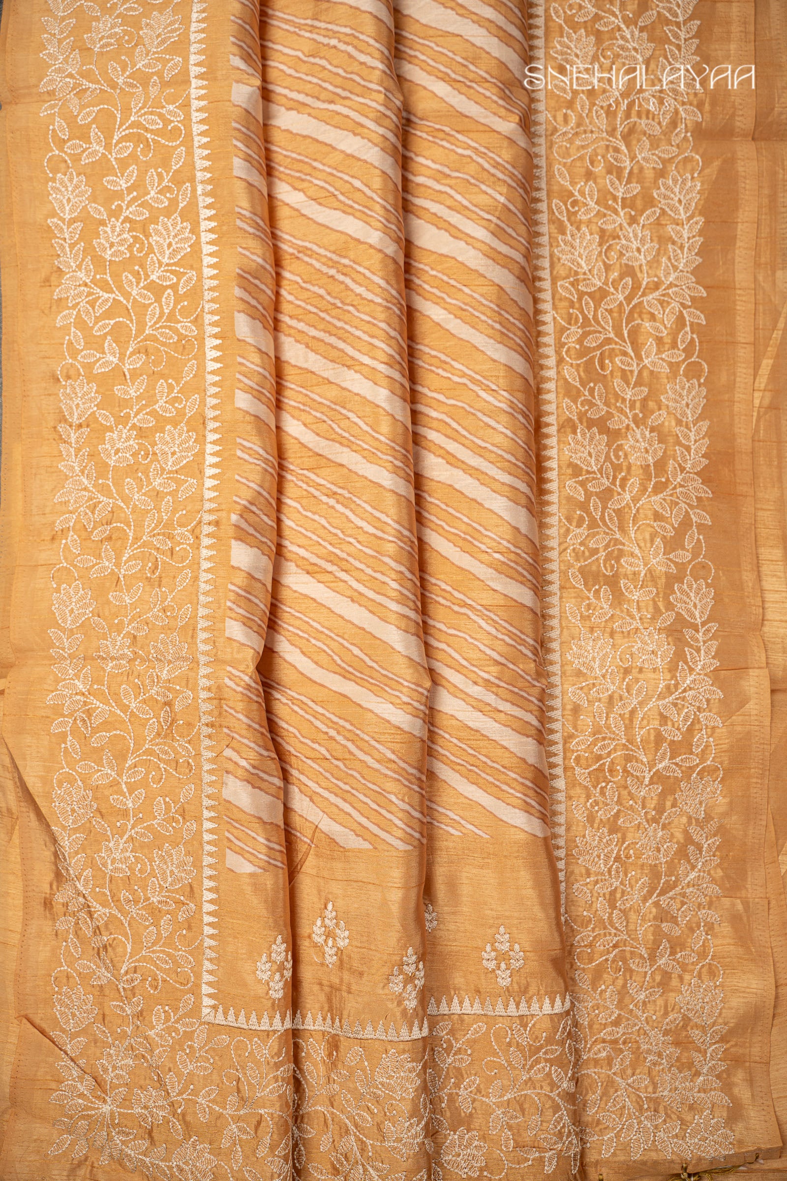 Sandal Semi Tussar Saree