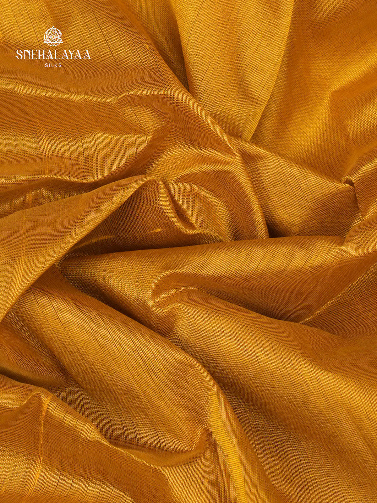 Golden Mustard Kuppadam Silk Cotton Saree with Coffee Brown Zari Border