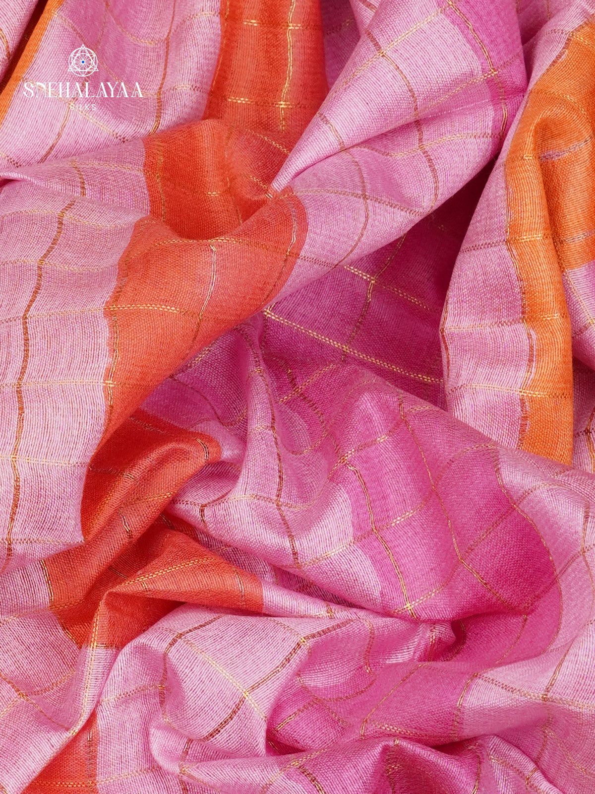 Pink Bamboo Silk Saree