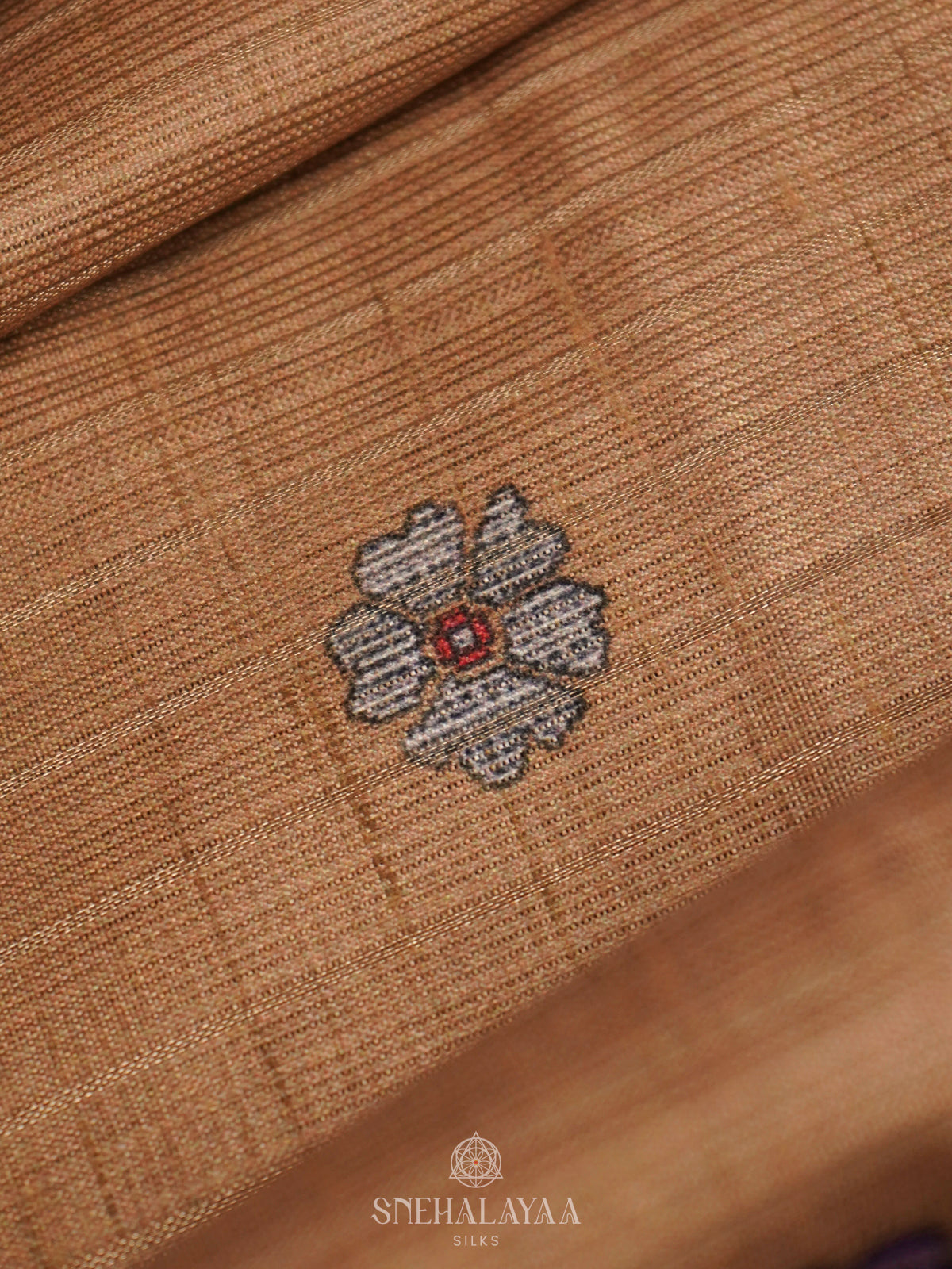 Cream Linen Tussar Saree