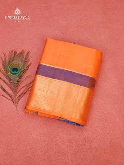 Rust Orange Soft Silk Saree