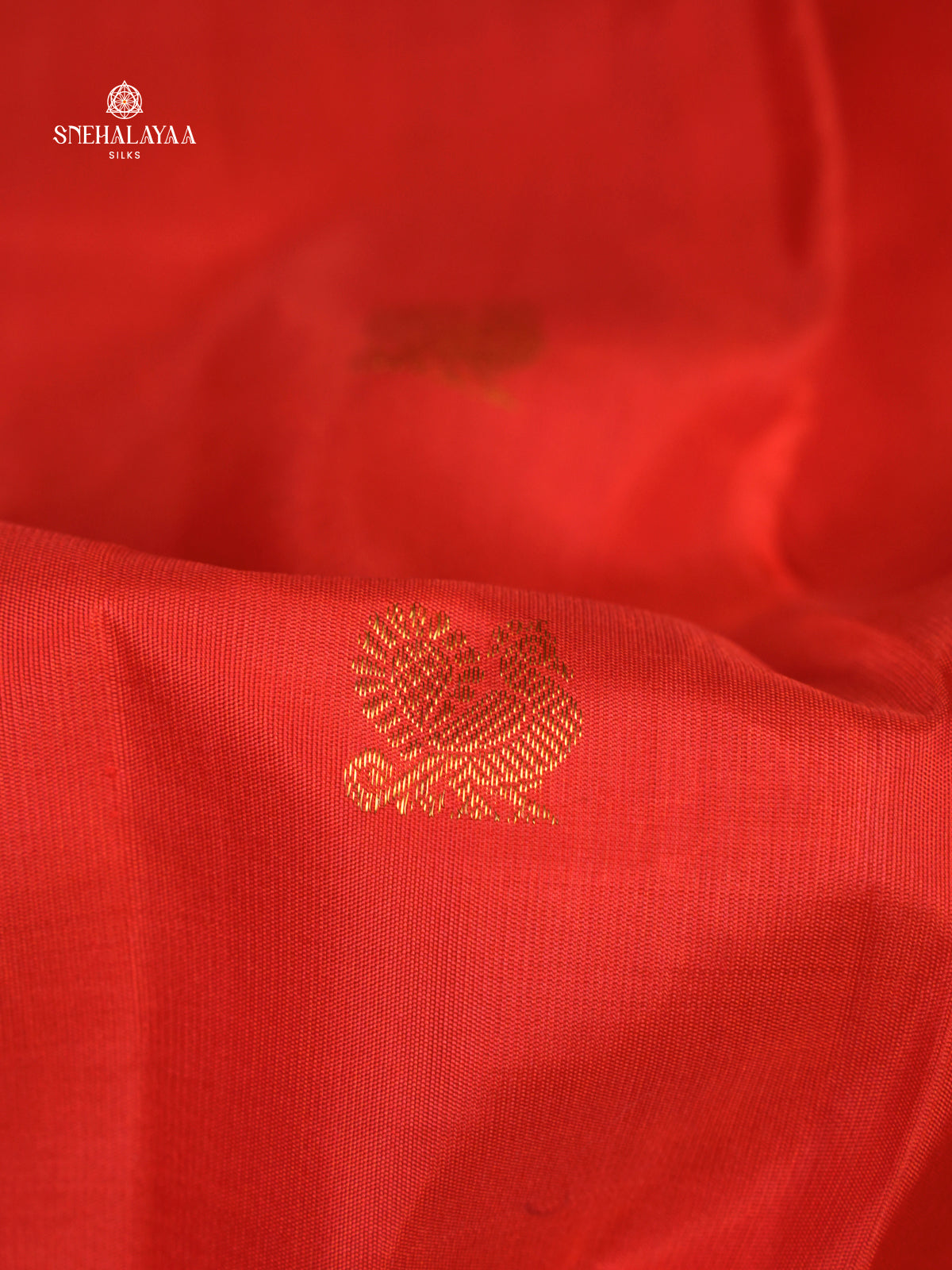 Rust Orange Kanjivaram Silk Saree