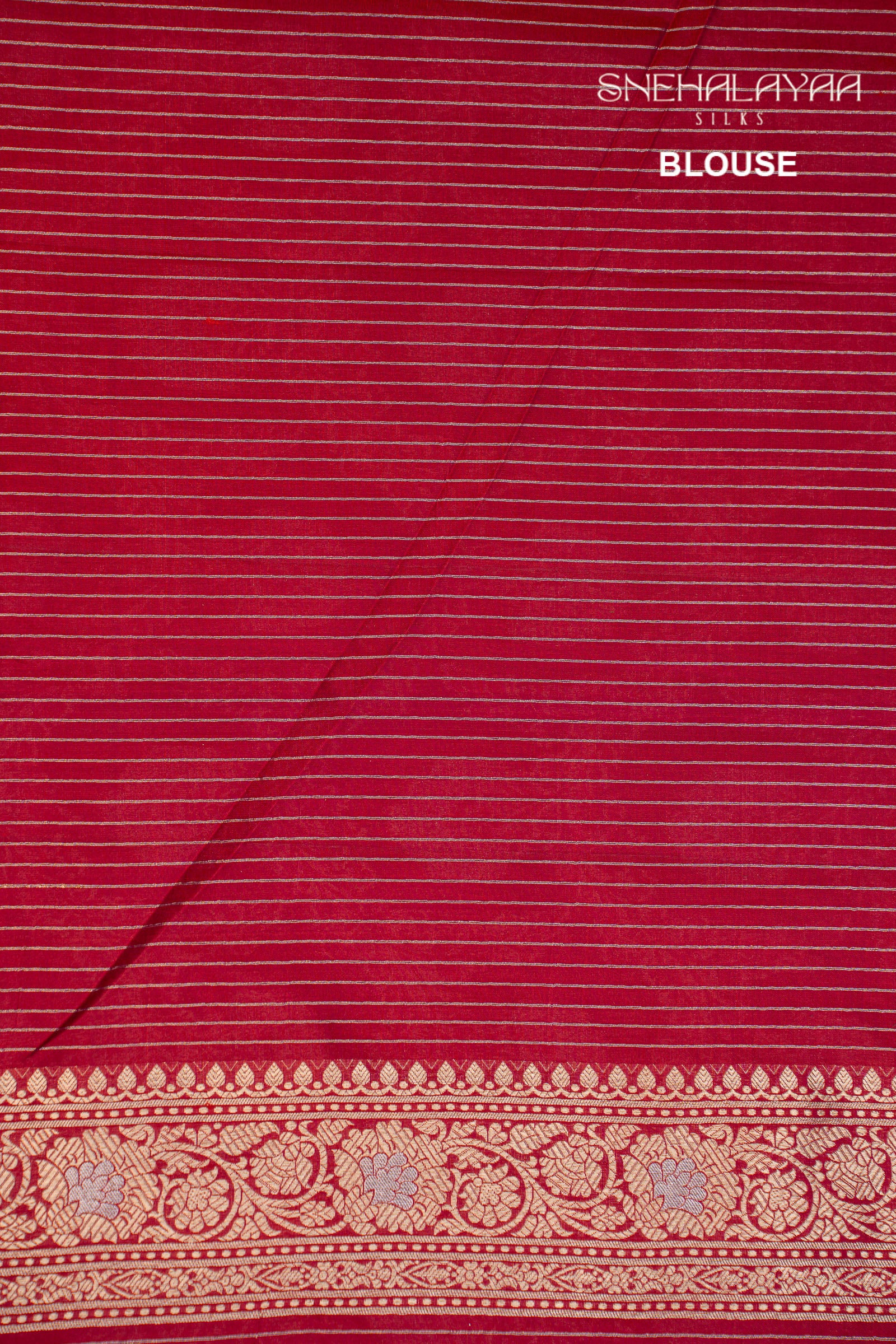 Candy Red Banaras Silk Saree