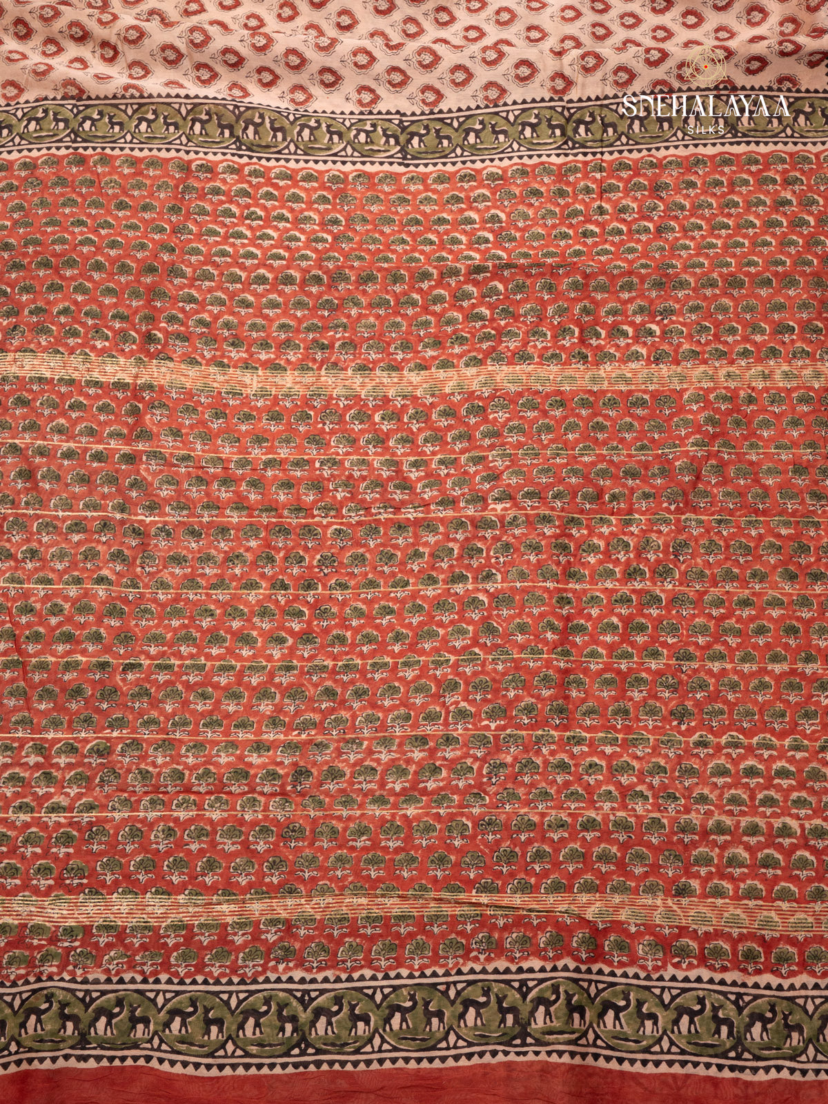 Peach Chanderi Saree