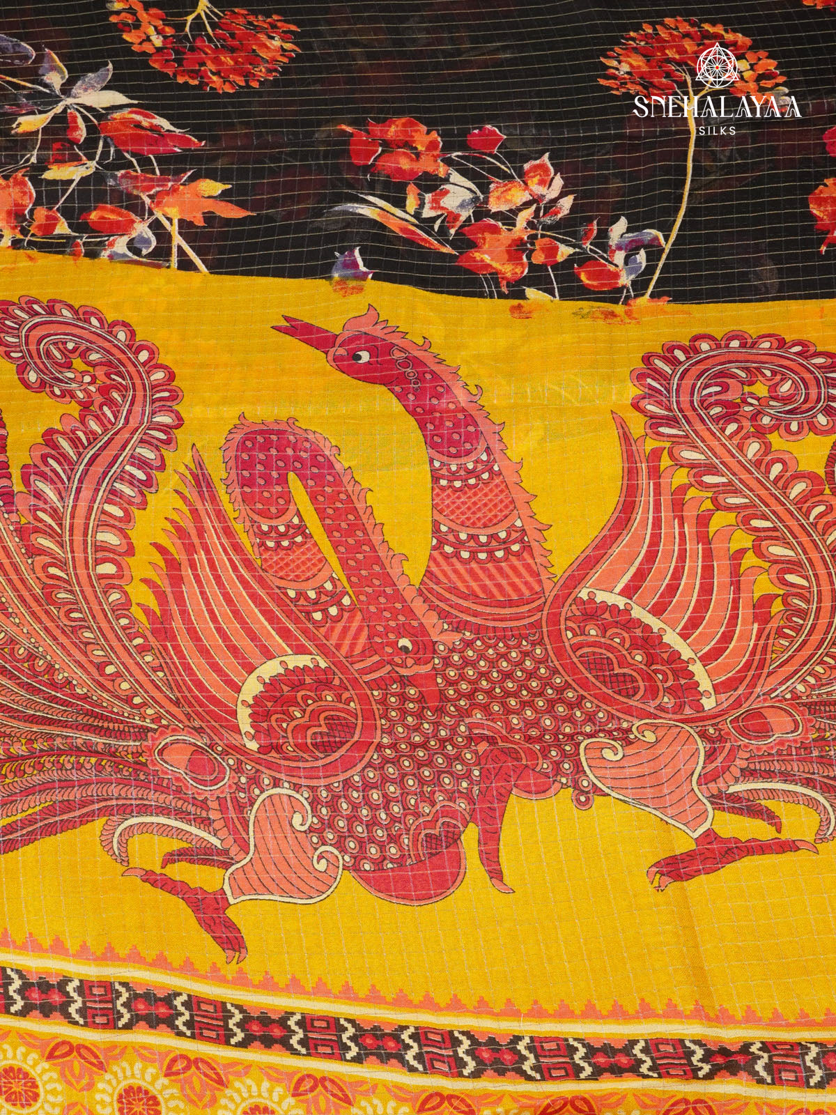 Black Dola Silk Saree