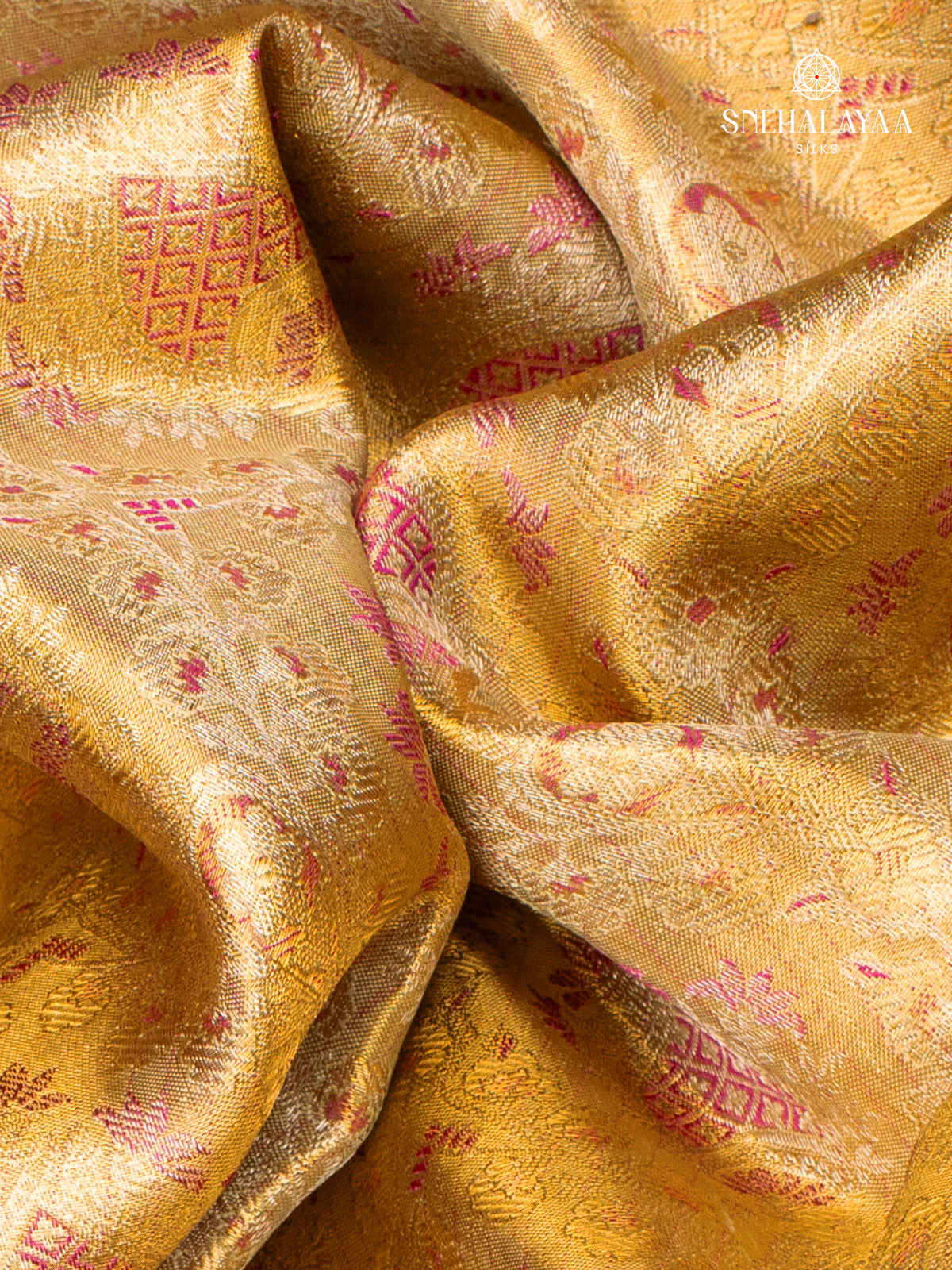 Gold Kanjivaram Silk Saree