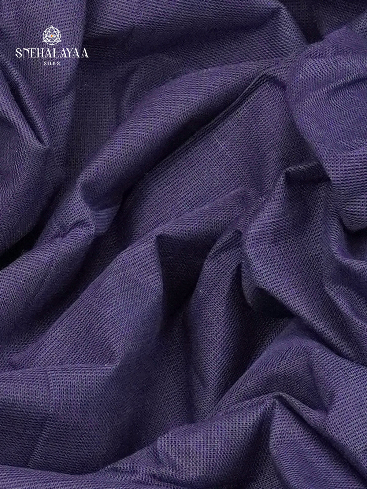 Navy Blue Kanchi Cotton Saree with Traditional Zari Border