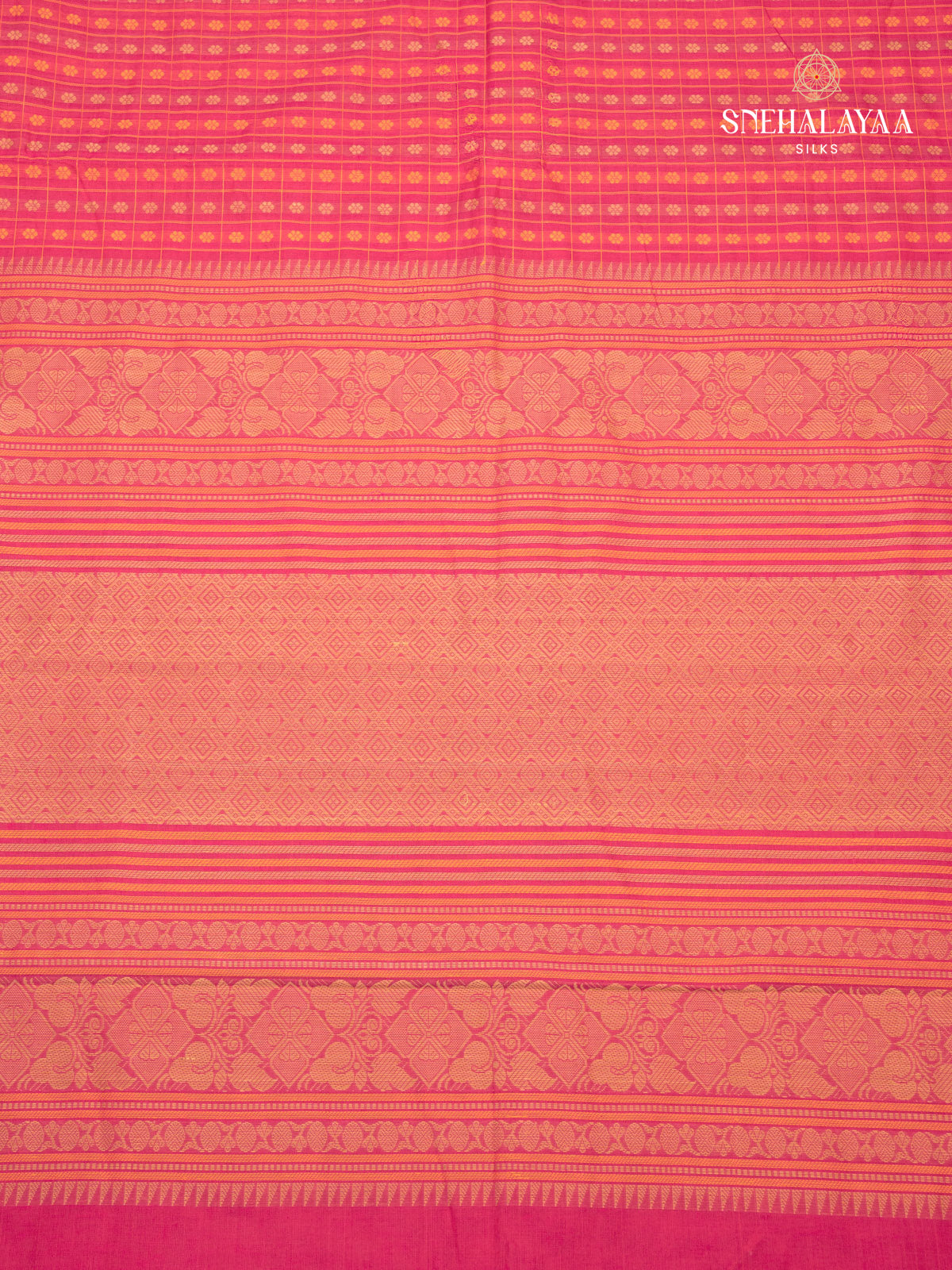 Red Kanchi Cotton Saree