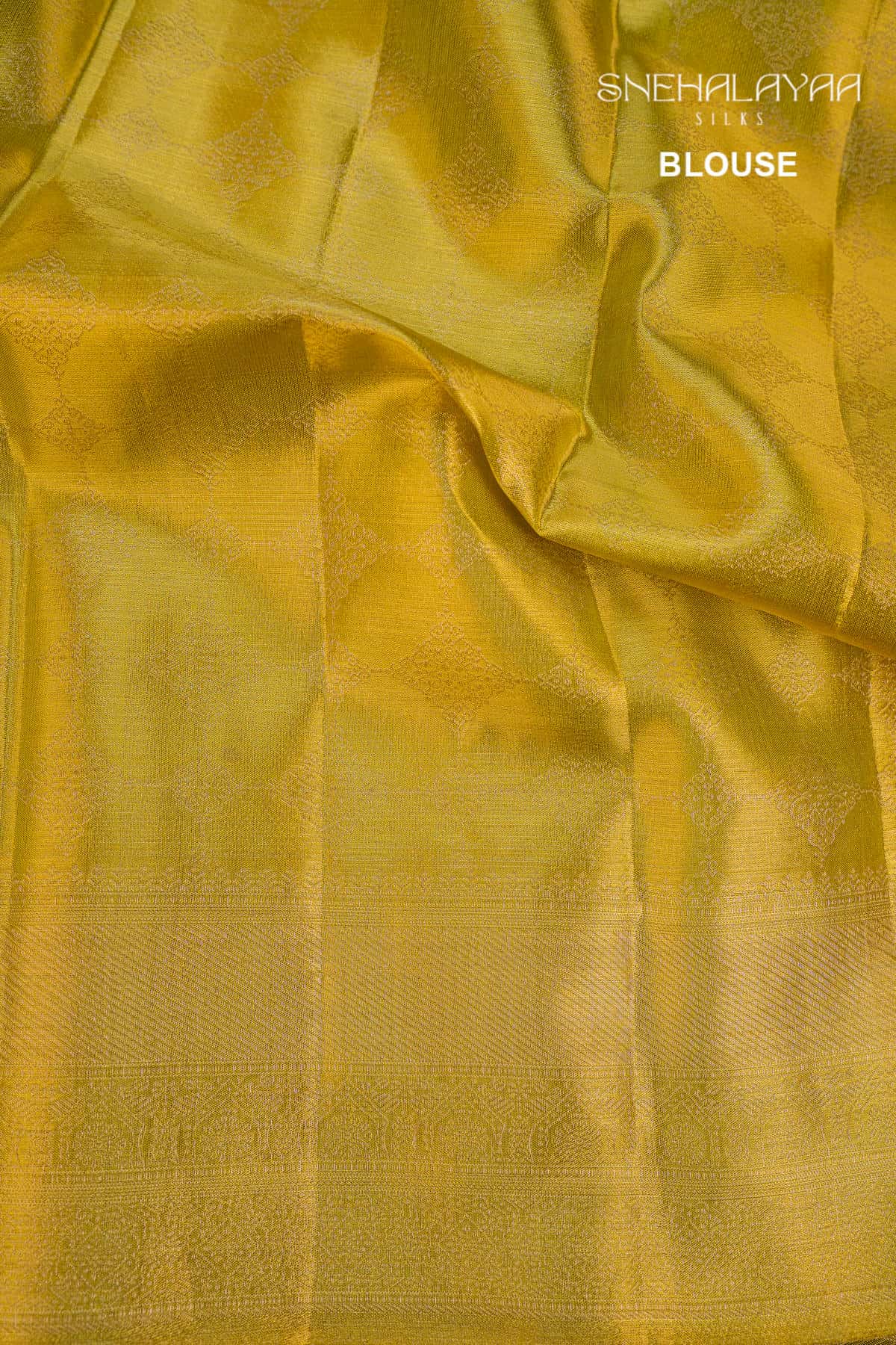 Golden Yellow Kancheevaram Tissue Silk Saree