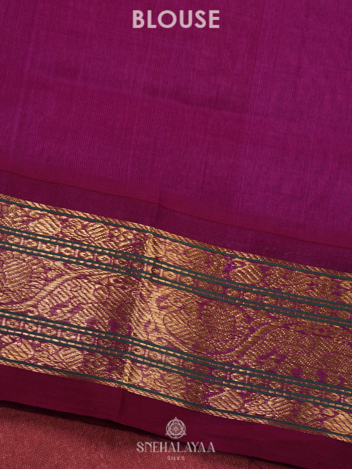 Orange Kanchi Silk Cotton Saree