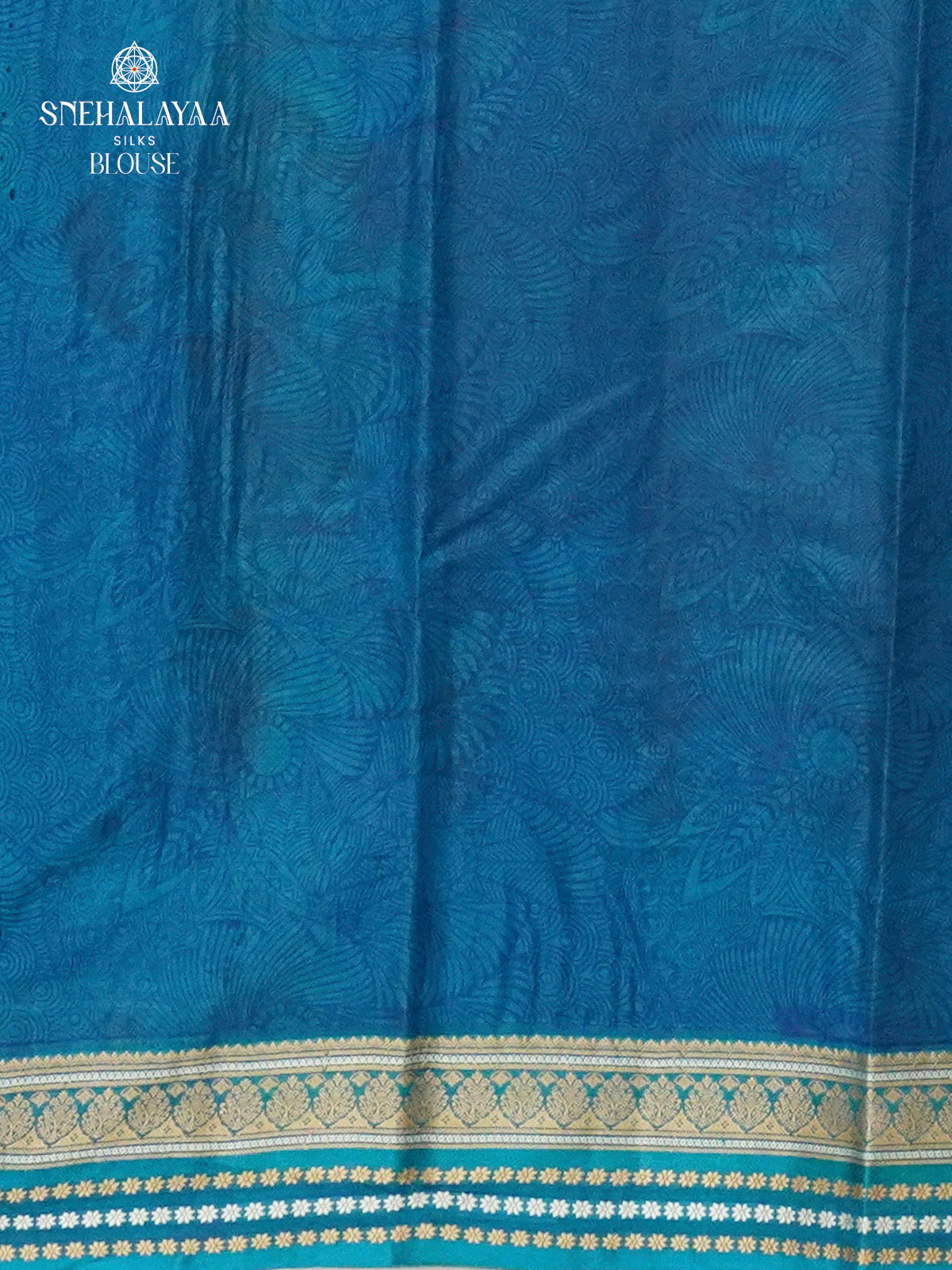 Blue Printed Saree
