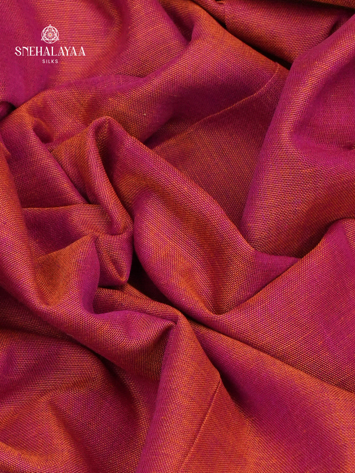 Rust Orange Narayanpet Cotton Saree