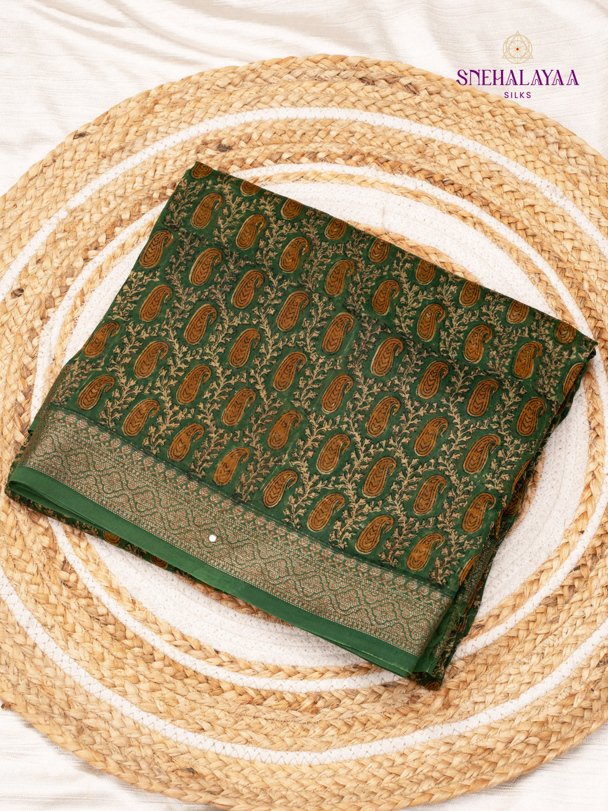 Green Chanderi Saree