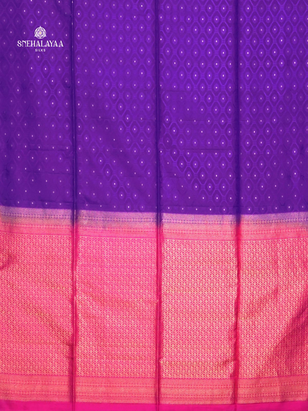 Purple Borderless Kanjivaram Soft Silk Saree