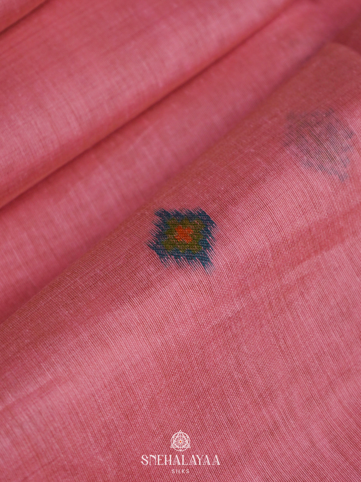 Pink Munga Cotton Saree