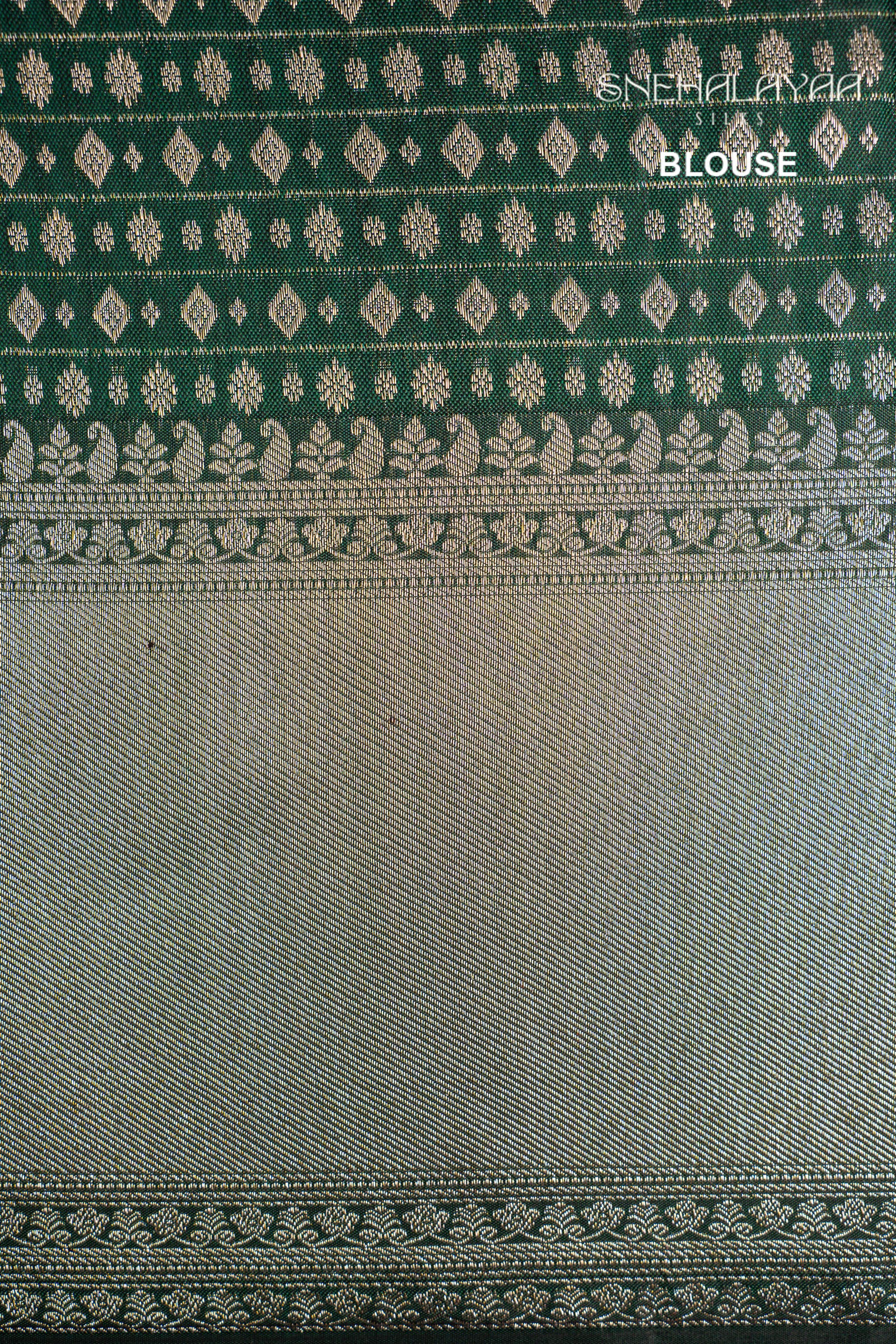 Pine Green Kancheevaram Silk Saree