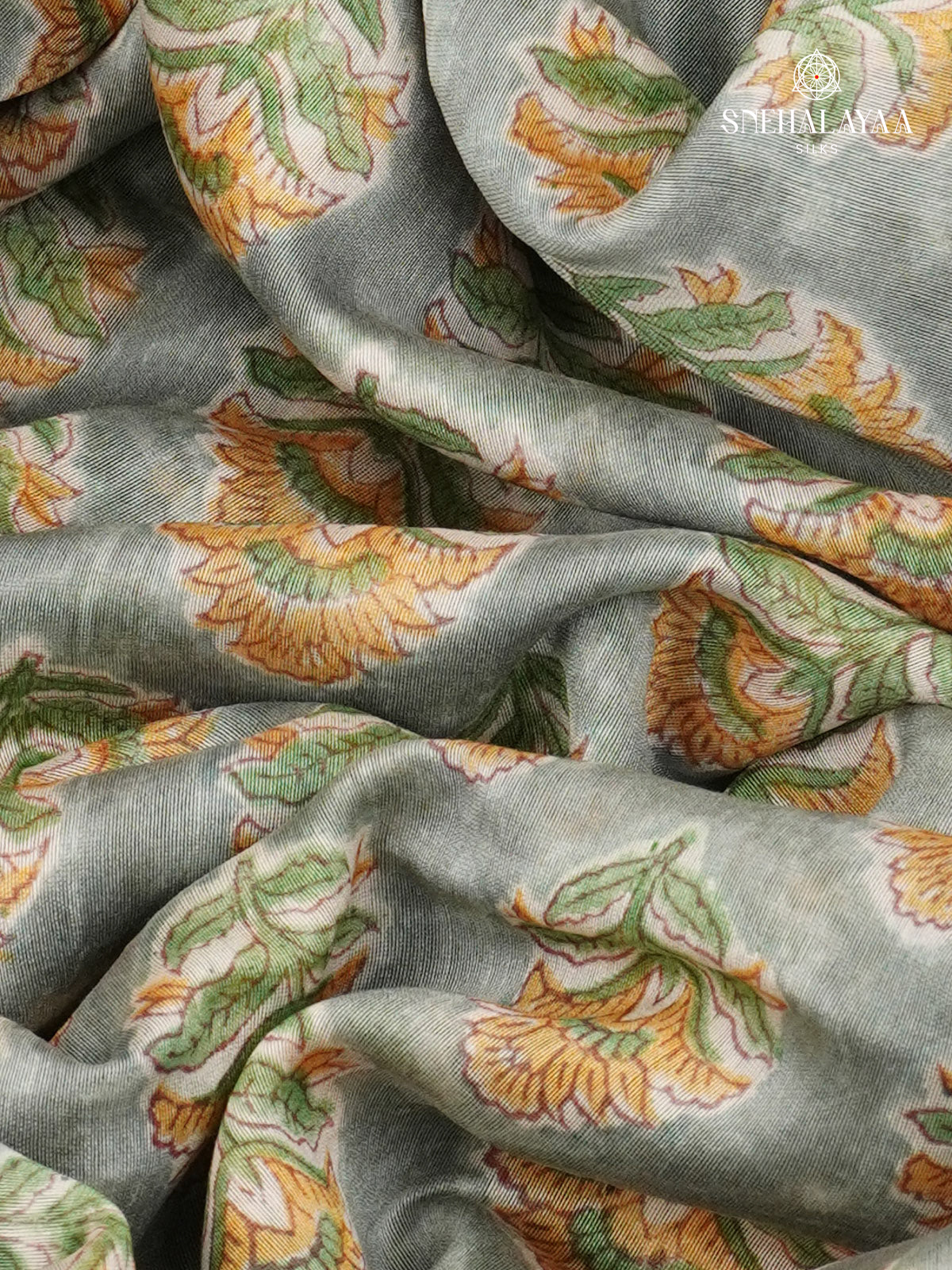 Grey Chanderi Saree