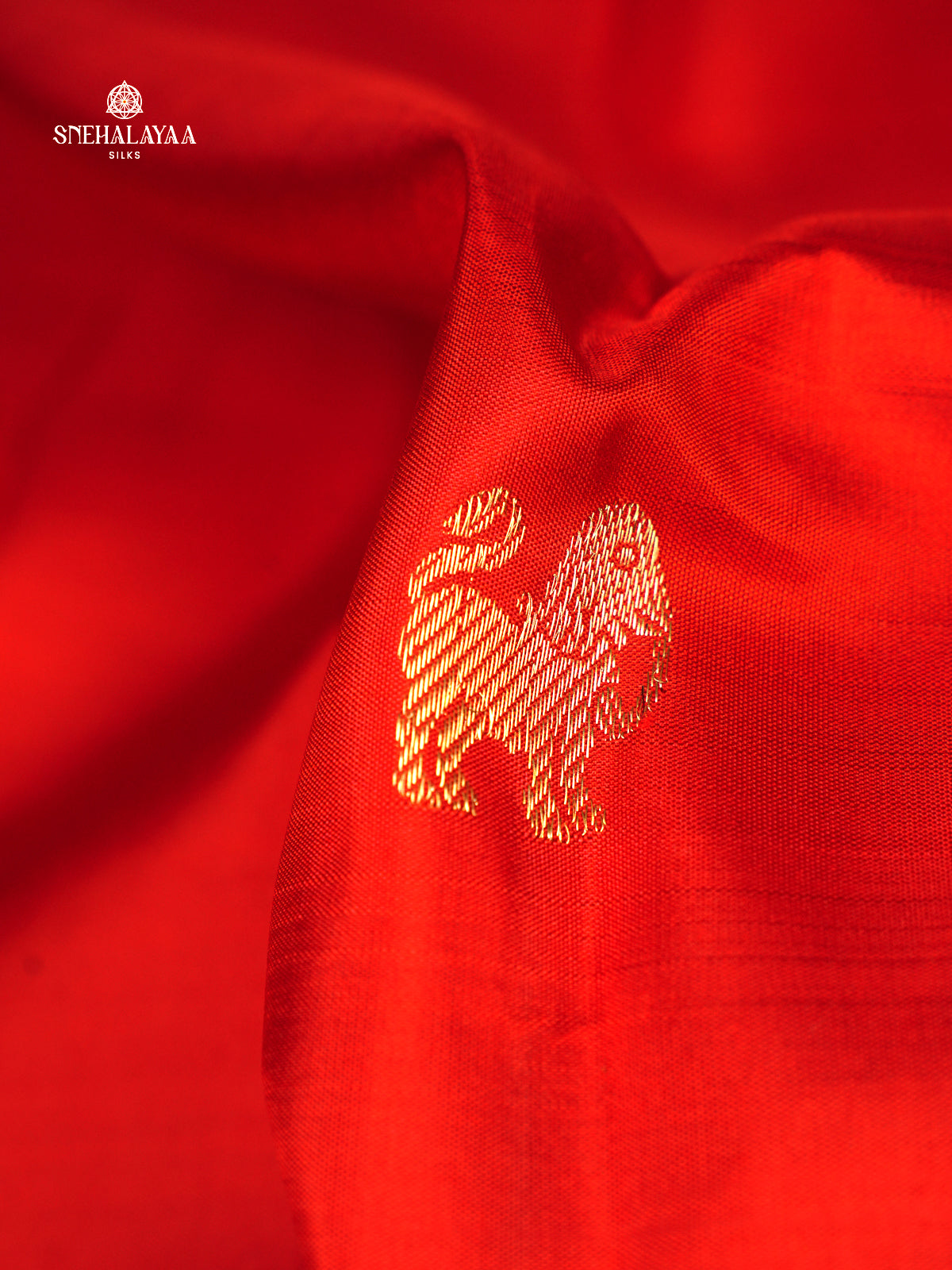 Rust Orange Kanjivaram Silk Saree