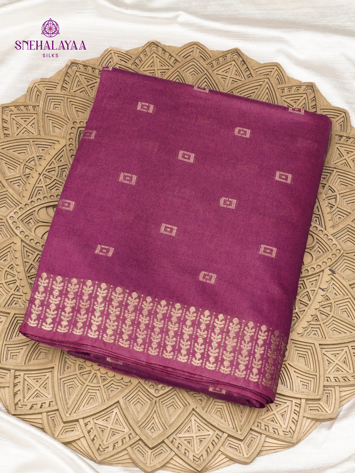 Magenta Bamboo Silk Saree