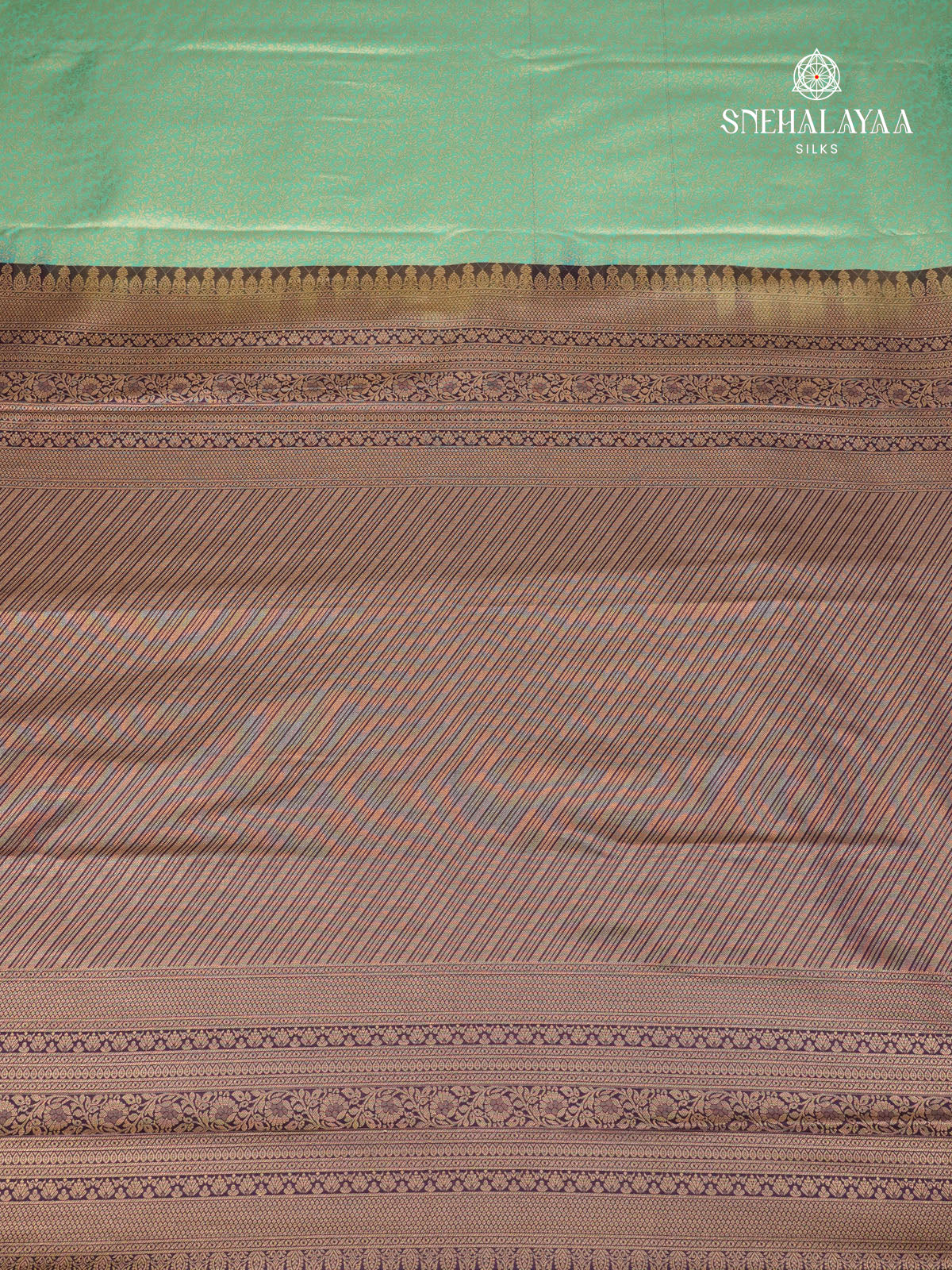 Aqua Green Art Silk Saree