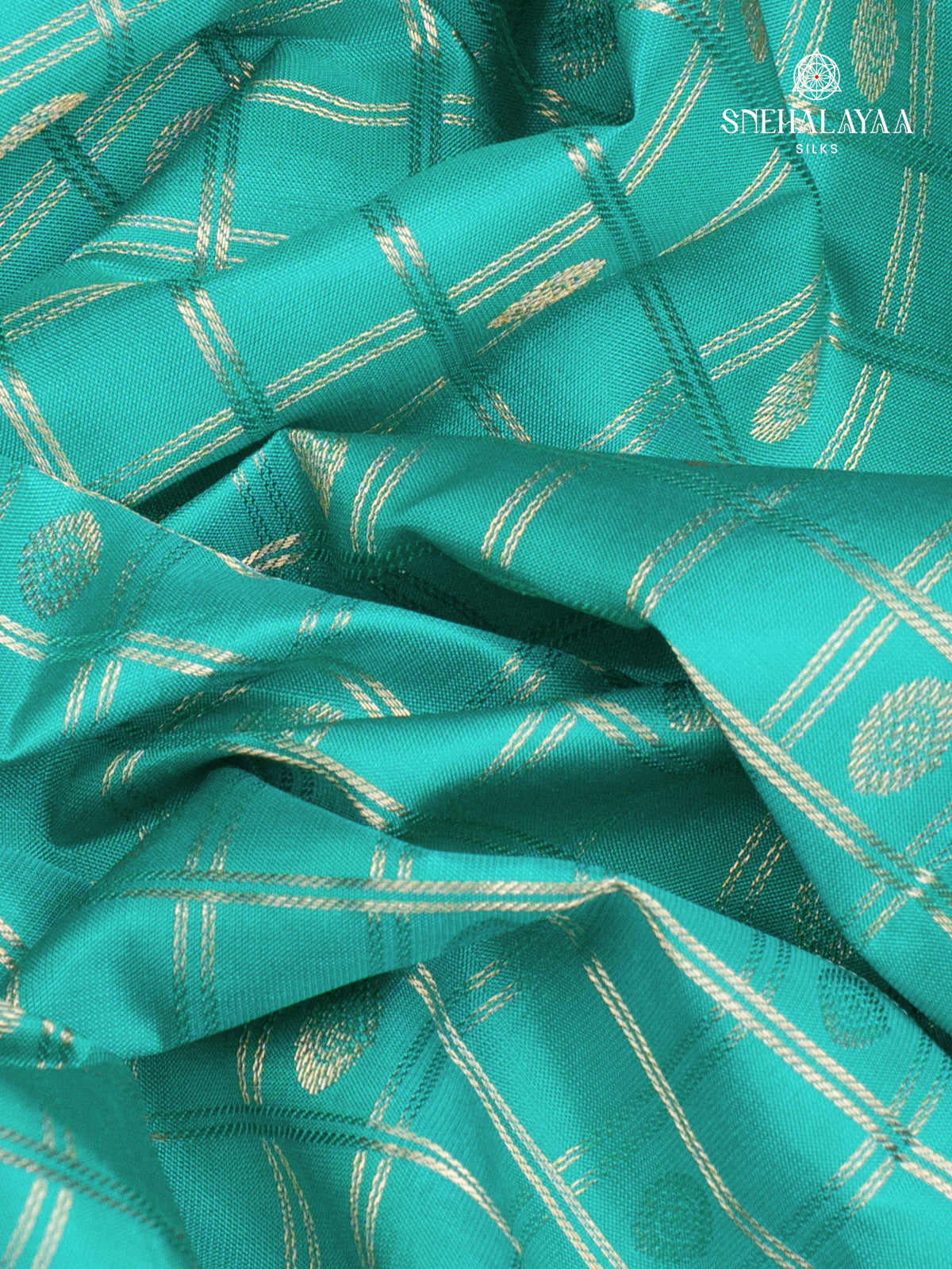 Turquoise Kanjivaram Silk Saree