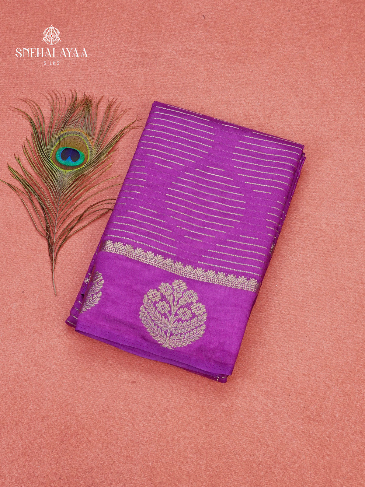 Purple Raw Silk Saree