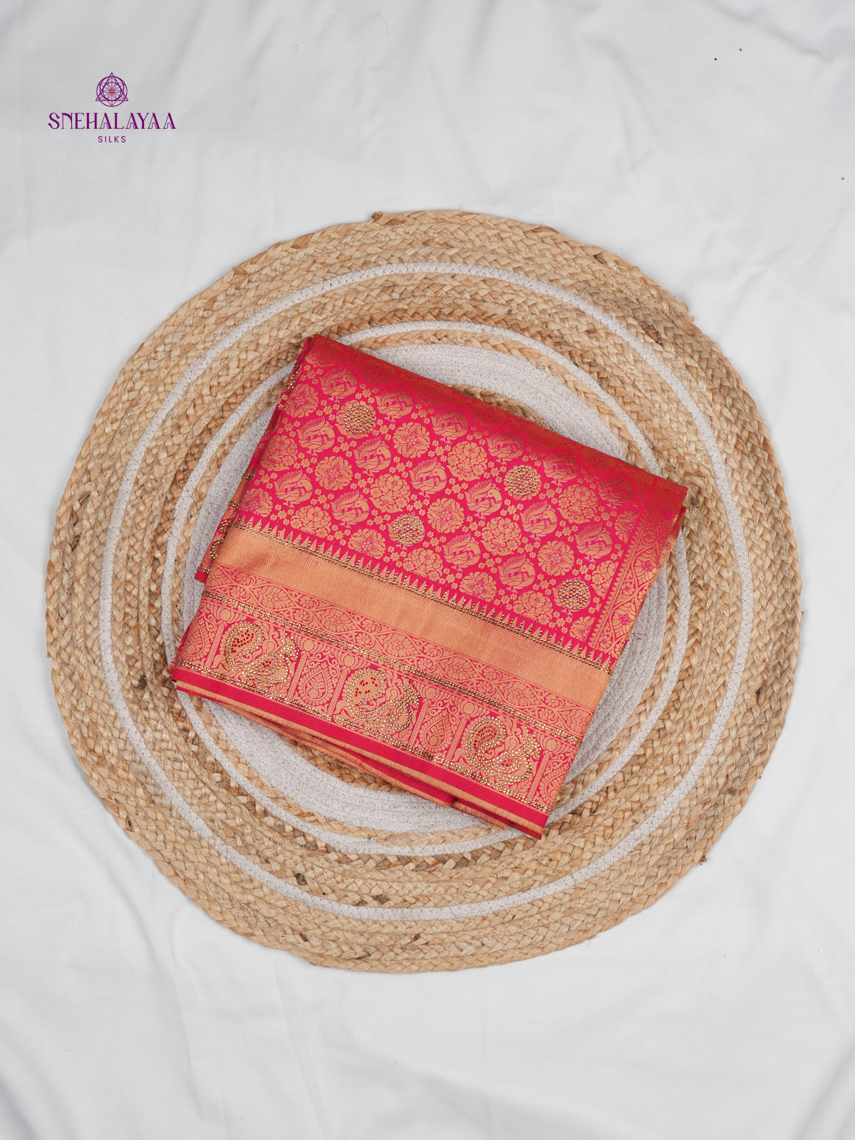 Rani Pink Designer Saree