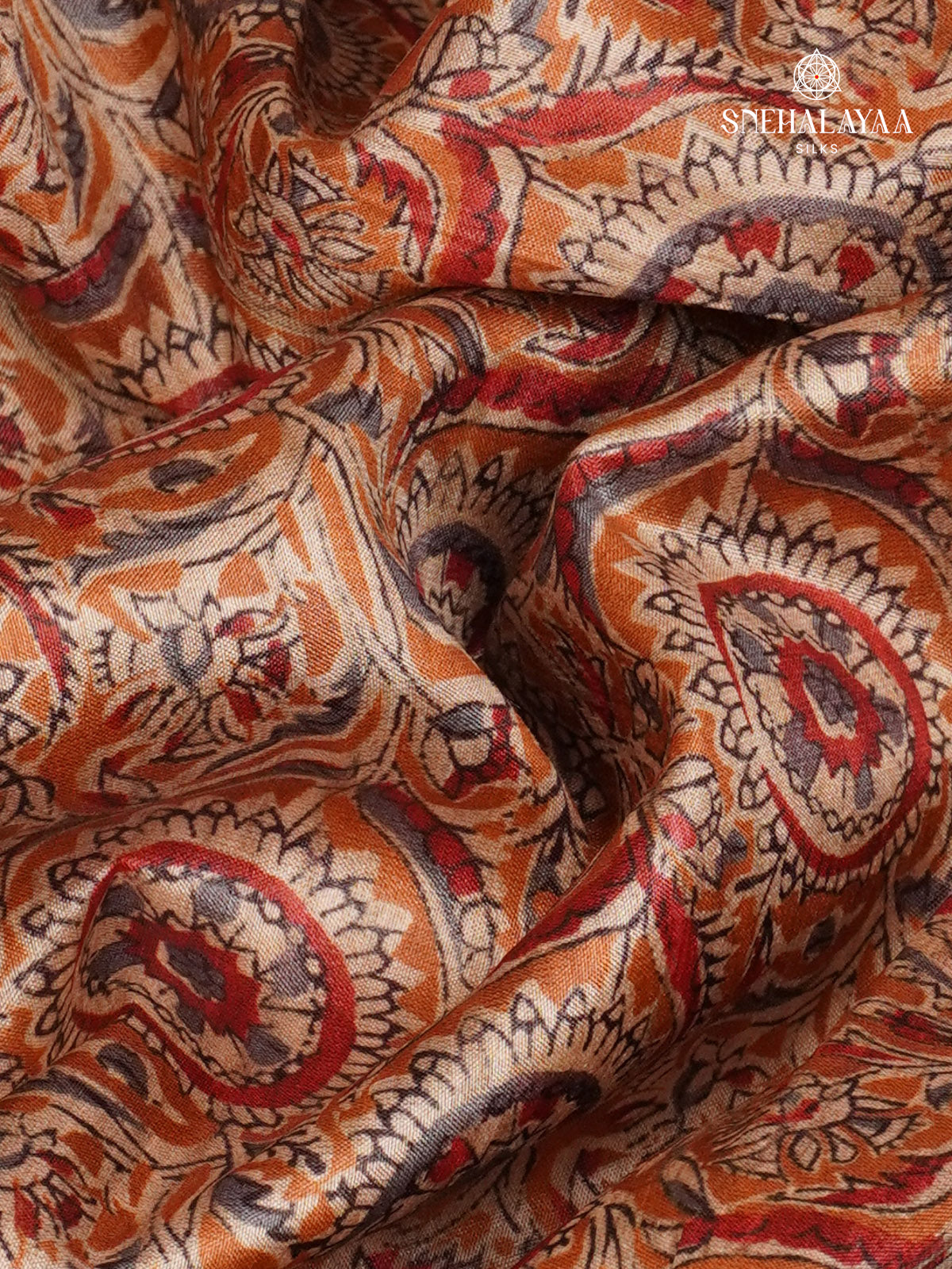 Orange Tussar Saree