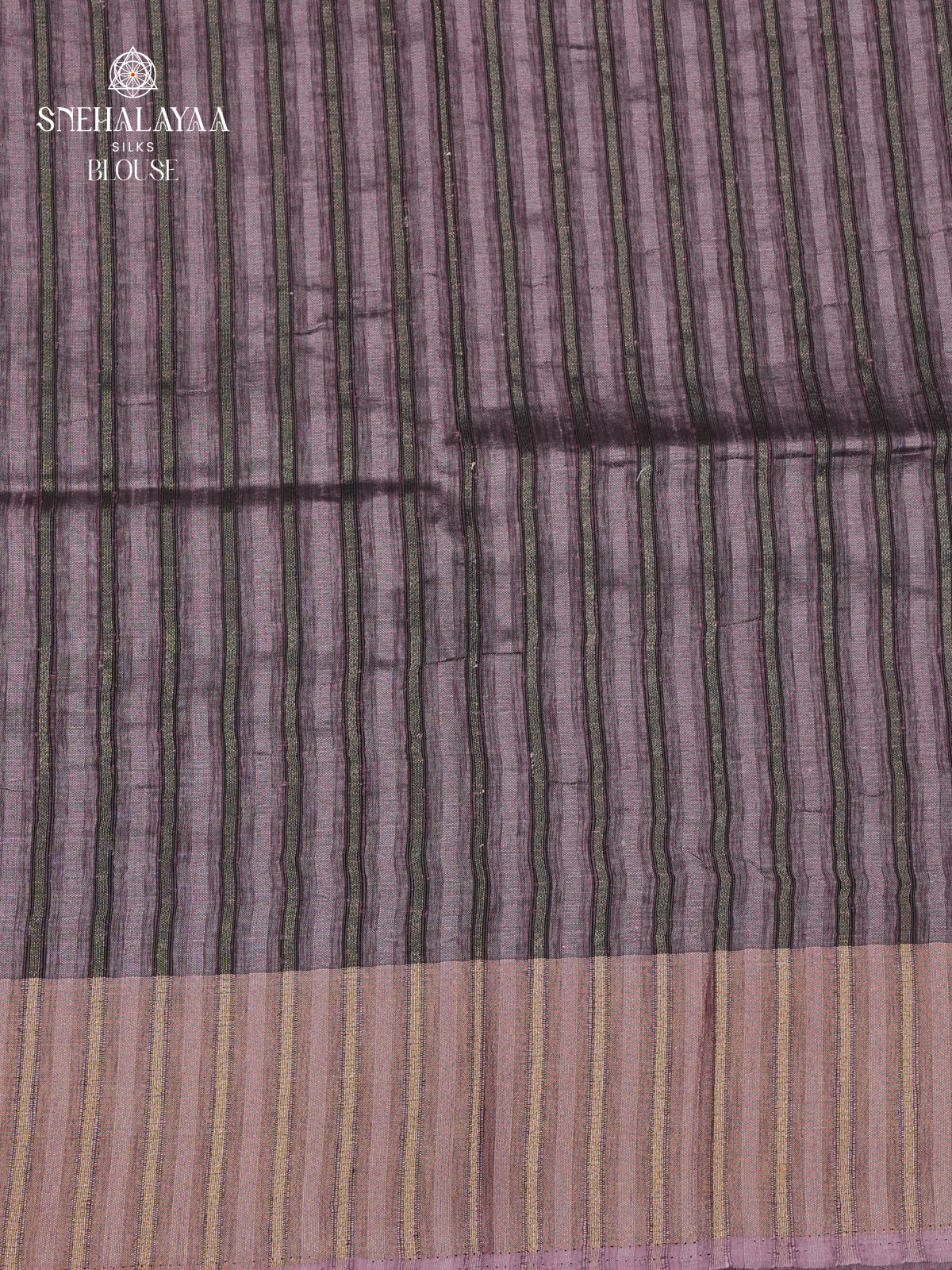 Black Tussar Embroidery Saree