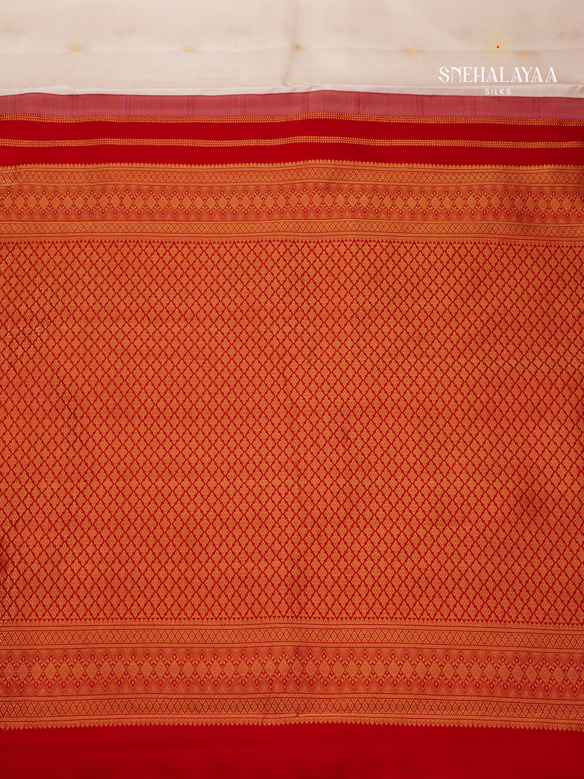 Off White Kanjivaram Silk Saree