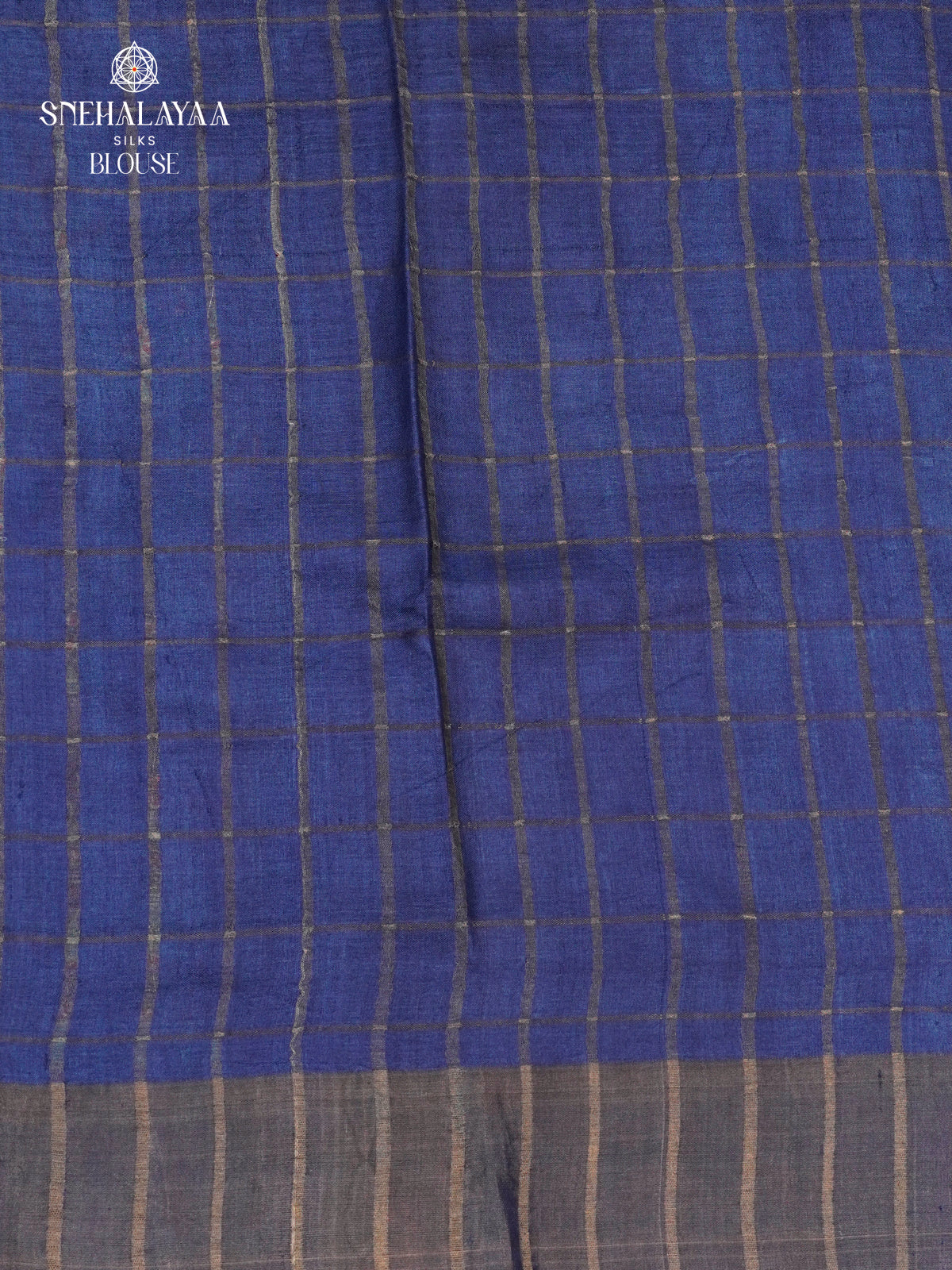 Blue Tussar Saree