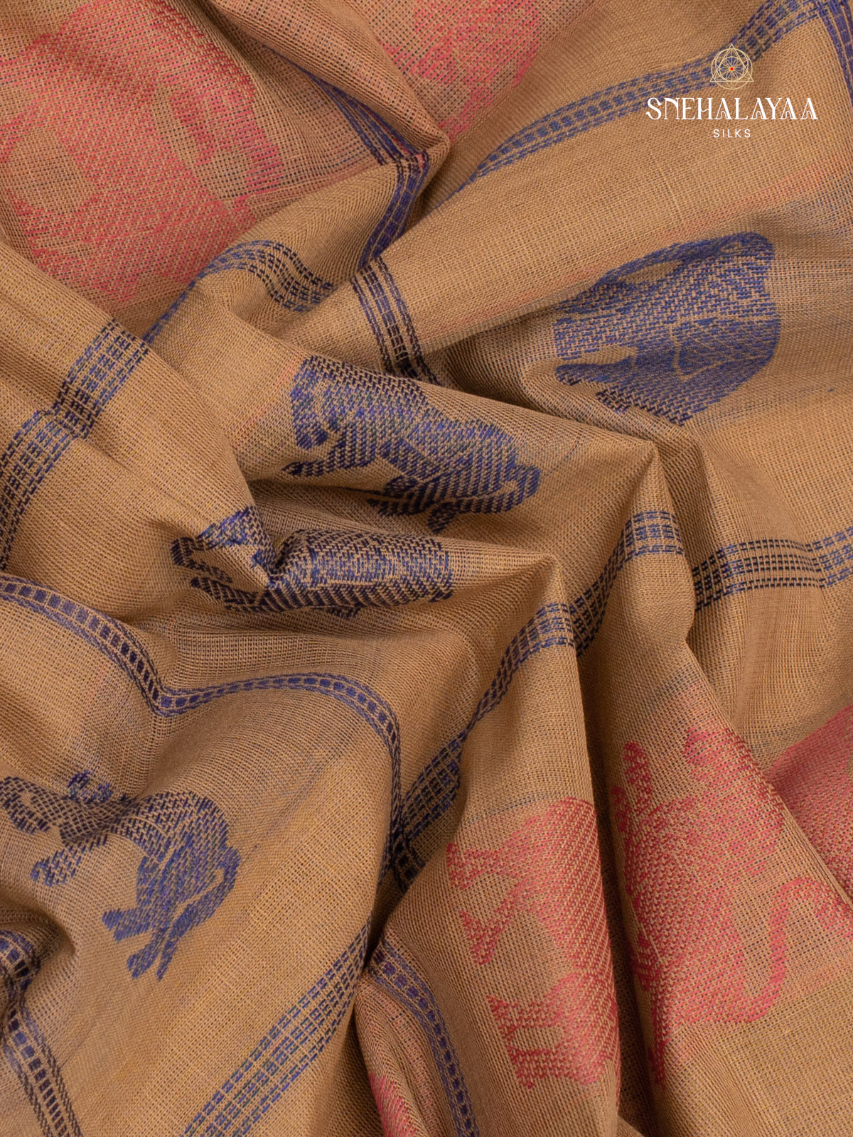 Light Brown Kanchi Cotton Saree