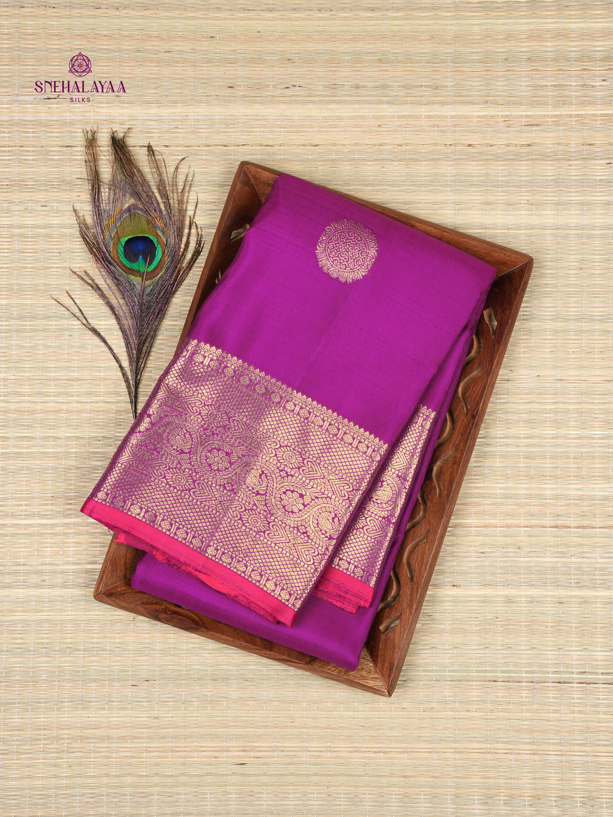 Magenta Purple Kanjivaram Silk Saree
