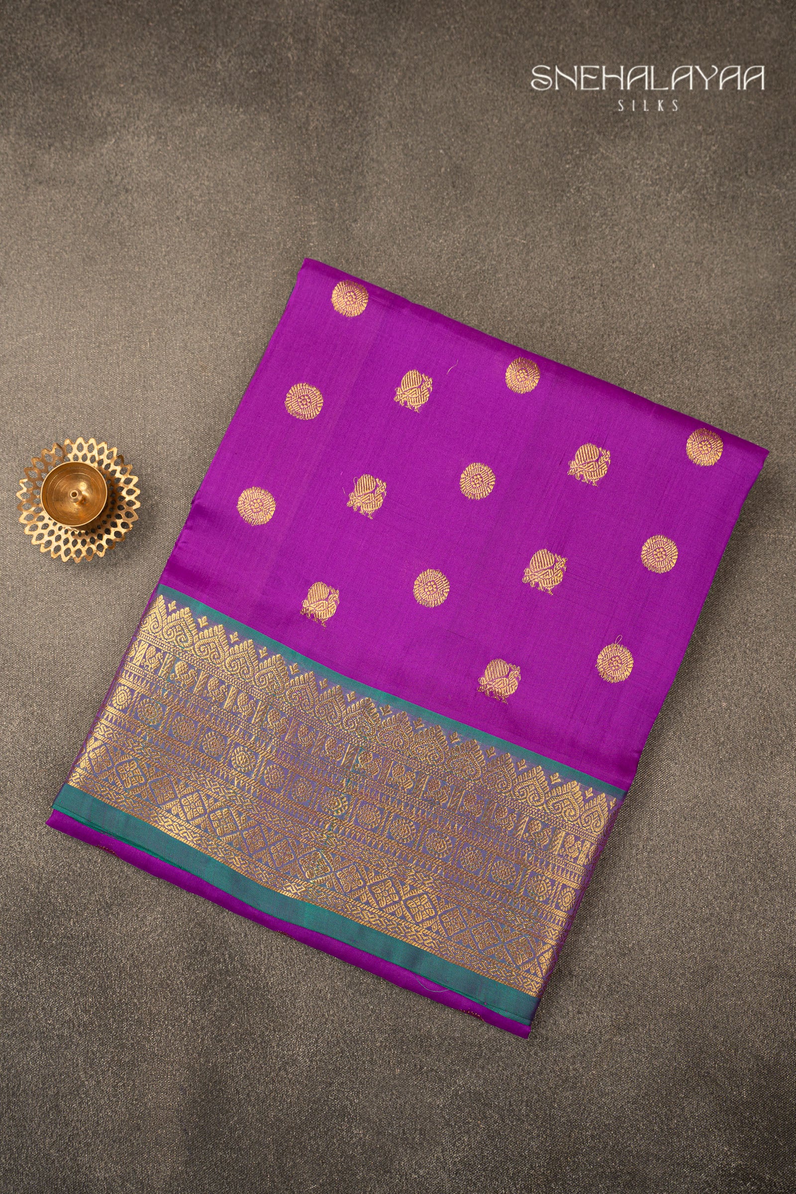 Purple Venkatagiri Silk Saree
