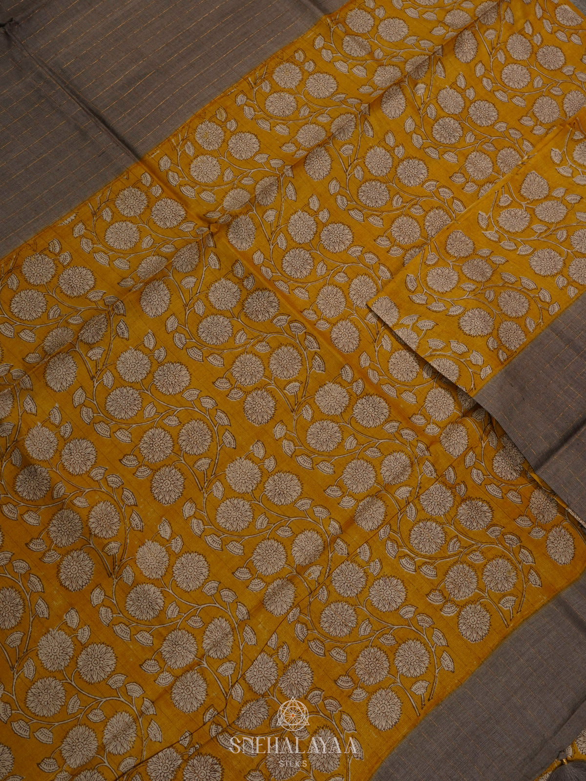 Grey Tussar Saree